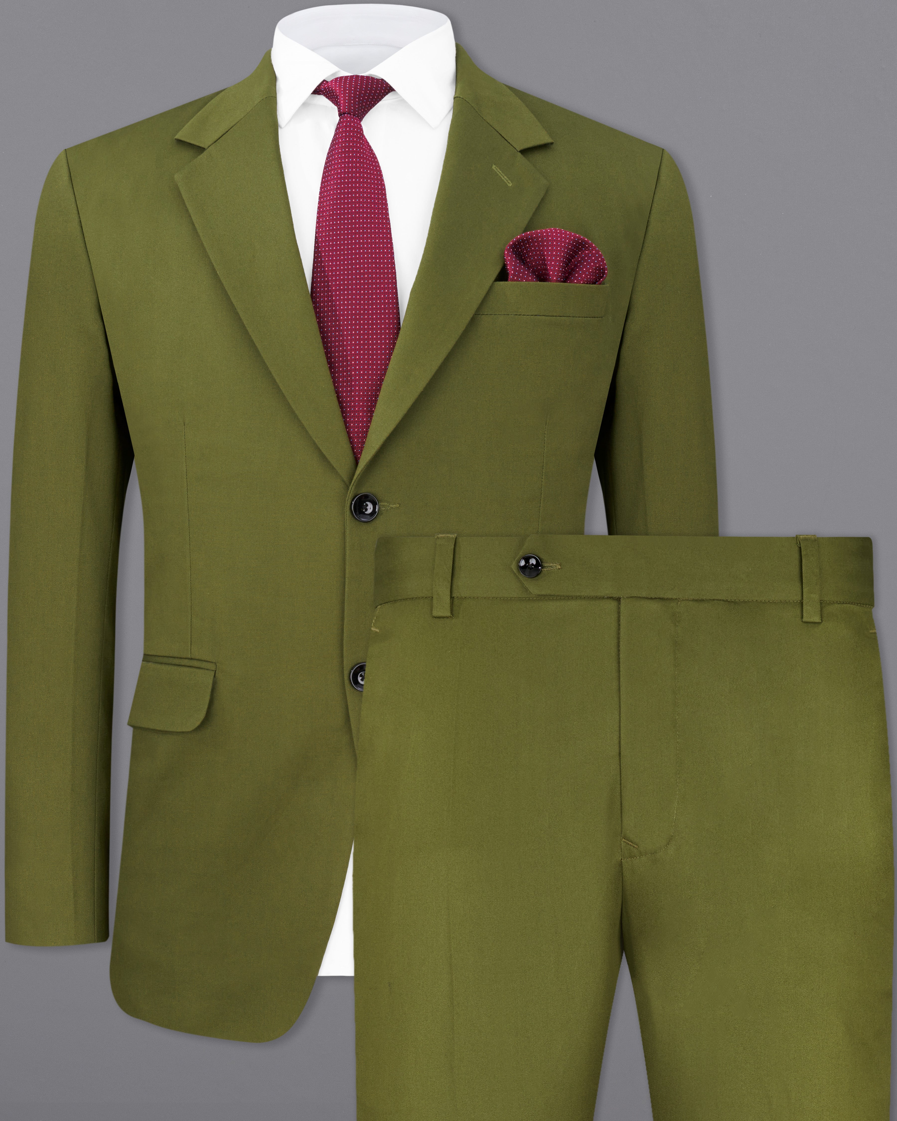 Saratoga Green Single Breasted Premium Cotton Suit ST2317-SB-36, ST2317-SB-38, ST2317-SB-40, ST2317-SB-42, ST2317-SB-44, ST2317-SB-46, ST2317-SB-48, ST2317-SB-50, ST2317-SB-52, ST2317-SB-54, ST2317-SB-56, ST2317-SB-58, ST2317-SB-60