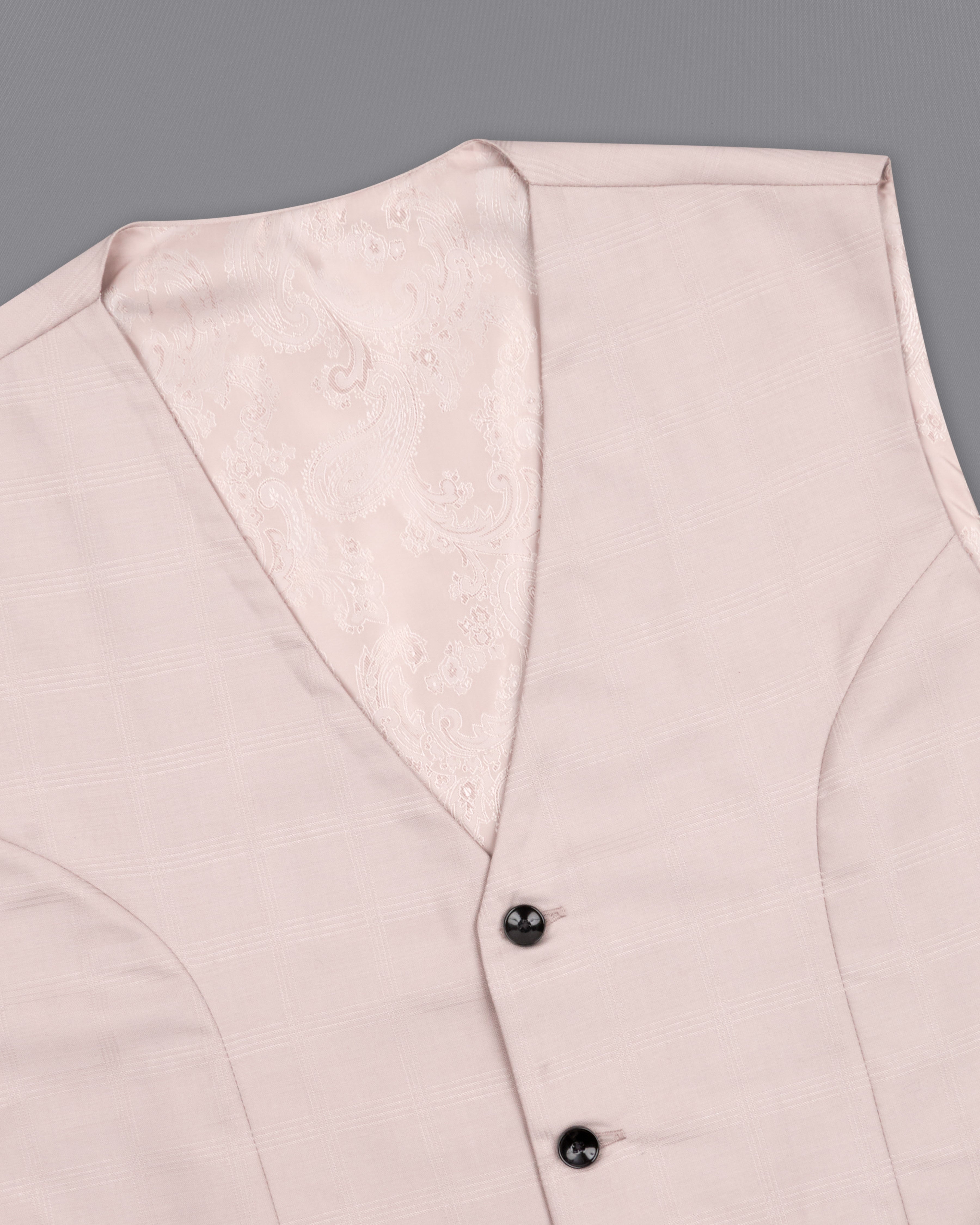 Pale Slate Peach Subtle Checkered Designer Suit ST2370-D183-36, ST2370-D183-38, ST2370-D183-40, ST2370-D183-42, ST2370-D183-44, ST2370-D183-46, ST2370-D183-48, ST2370-D183-50, ST2370-D183-52, ST2370-D183-54, ST2370-D183-56, ST2370-D183-58, ST2370-D183-60