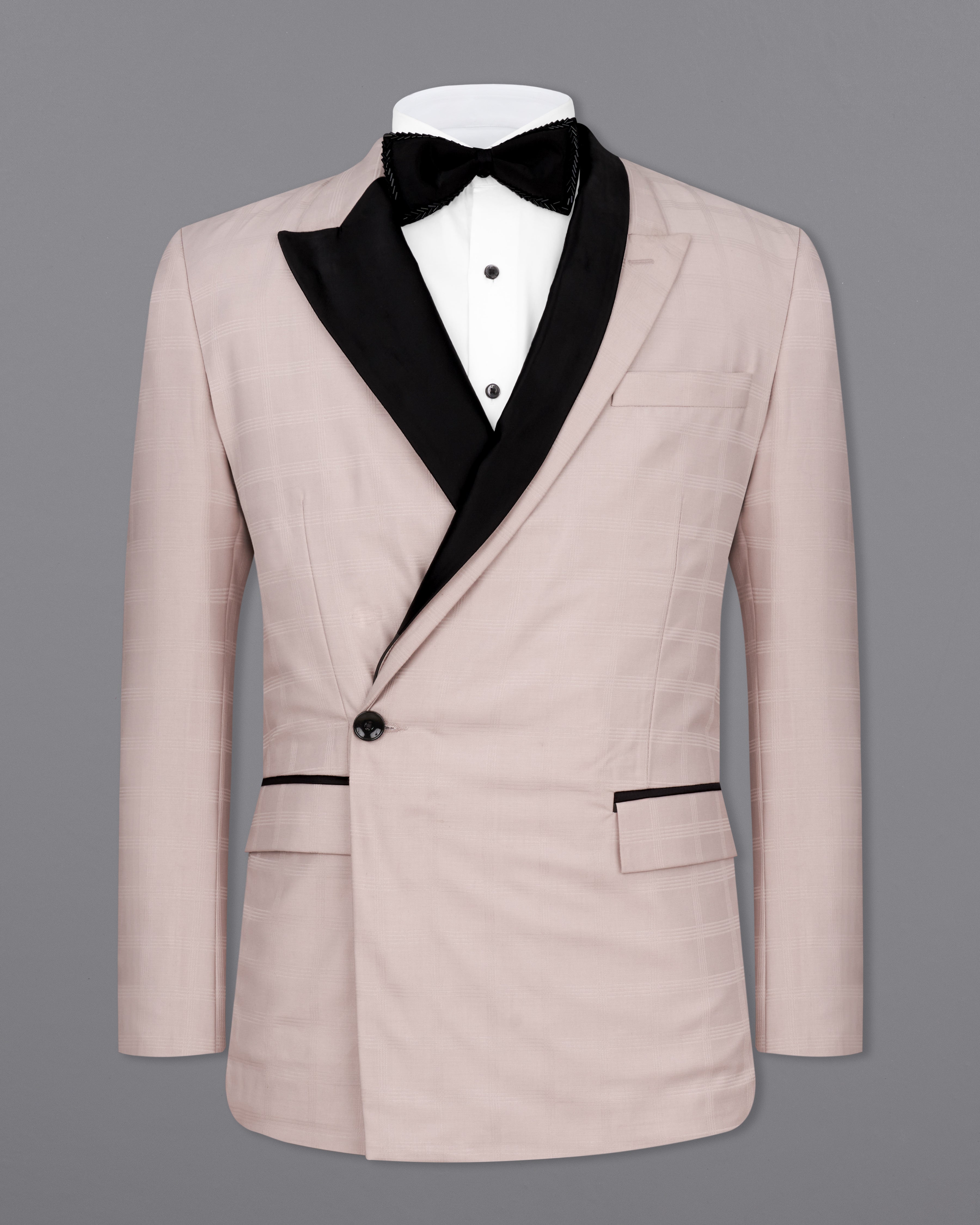 Pale Slate Peach Subtle Checkered Designer Suit ST2370-D183-36, ST2370-D183-38, ST2370-D183-40, ST2370-D183-42, ST2370-D183-44, ST2370-D183-46, ST2370-D183-48, ST2370-D183-50, ST2370-D183-52, ST2370-D183-54, ST2370-D183-56, ST2370-D183-58, ST2370-D183-60