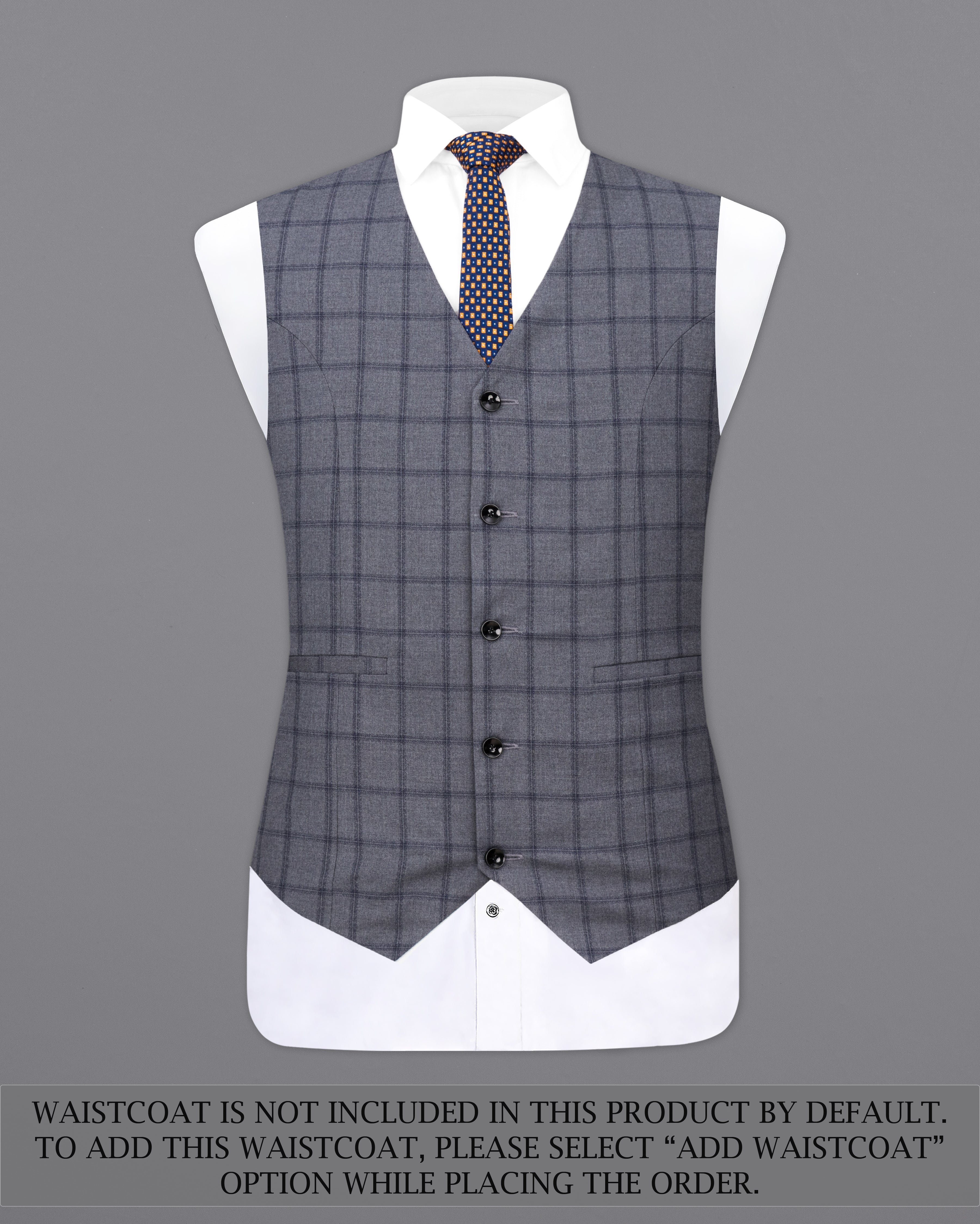 Wenge Gray Windowpane Double Breasted Designer Suit with Belt Closure ST2373-DB-D43-36, ST2373-DB-D43-38, ST2373-DB-D43-40, ST2373-DB-D43-42, ST2373-DB-D43-44, ST2373-DB-D43-46, ST2373-DB-D43-48, ST2373-DB-D43-50, ST2373-DB-D43-52, ST2373-DB-D43-54, ST2373-DB-D43-56, ST2373-DB-D43-58, ST2373-DB-D43-60