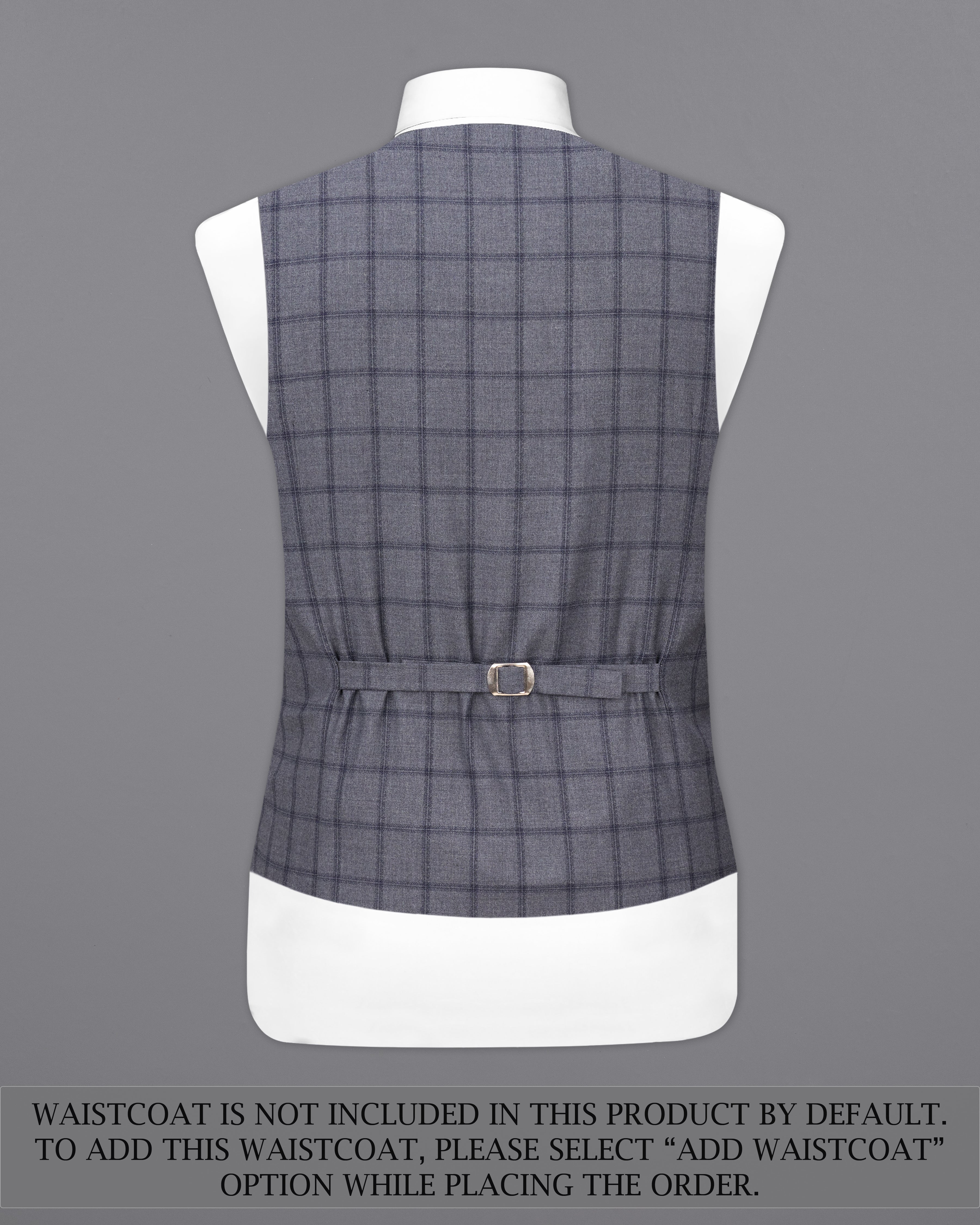 Wenge Gray Windowpane Double Breasted Designer Suit with Belt Closure ST2373-DB-D43-36, ST2373-DB-D43-38, ST2373-DB-D43-40, ST2373-DB-D43-42, ST2373-DB-D43-44, ST2373-DB-D43-46, ST2373-DB-D43-48, ST2373-DB-D43-50, ST2373-DB-D43-52, ST2373-DB-D43-54, ST2373-DB-D43-56, ST2373-DB-D43-58, ST2373-DB-D43-60