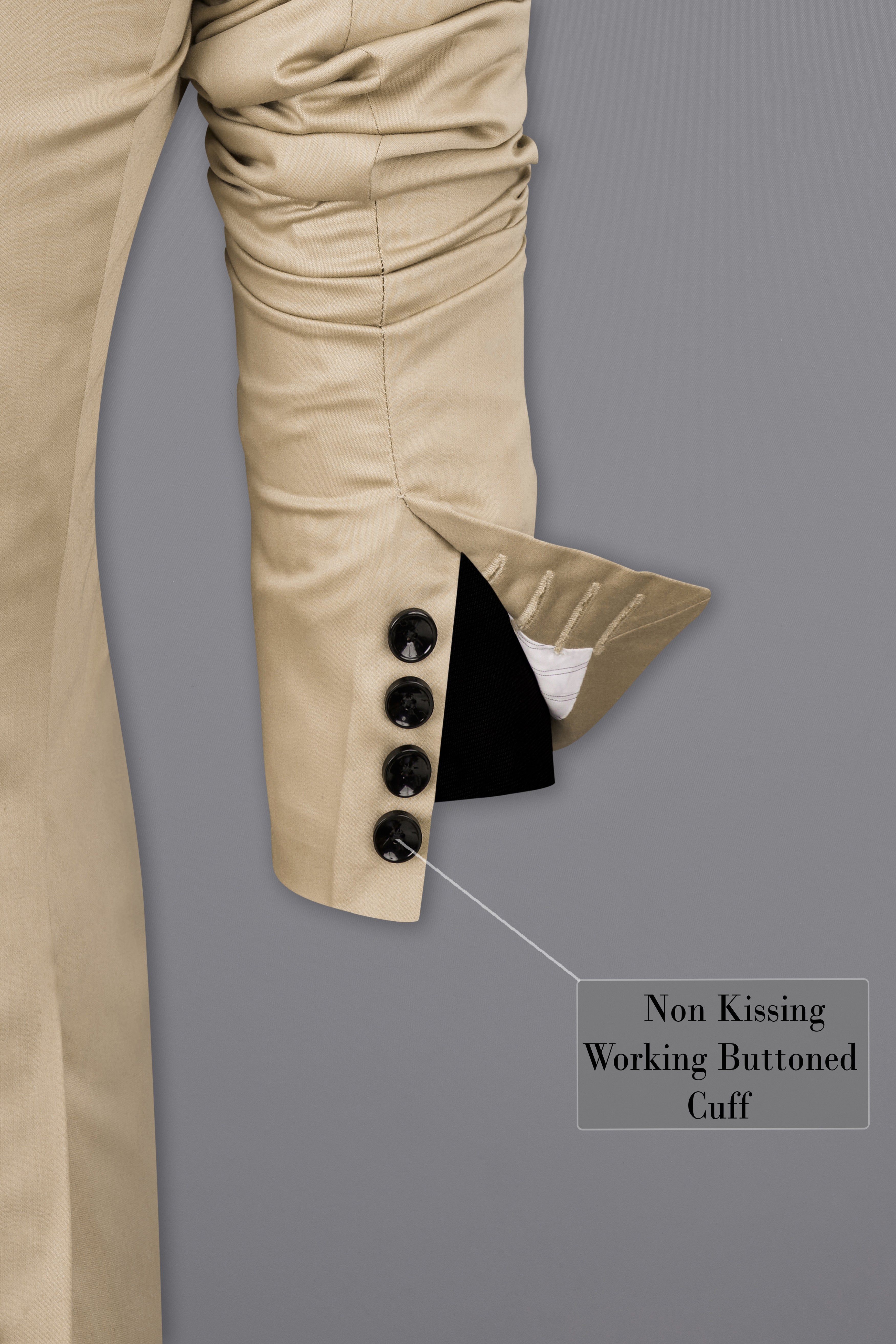 Hazelnut Cream Subtle Sheen Tuxedo Suit