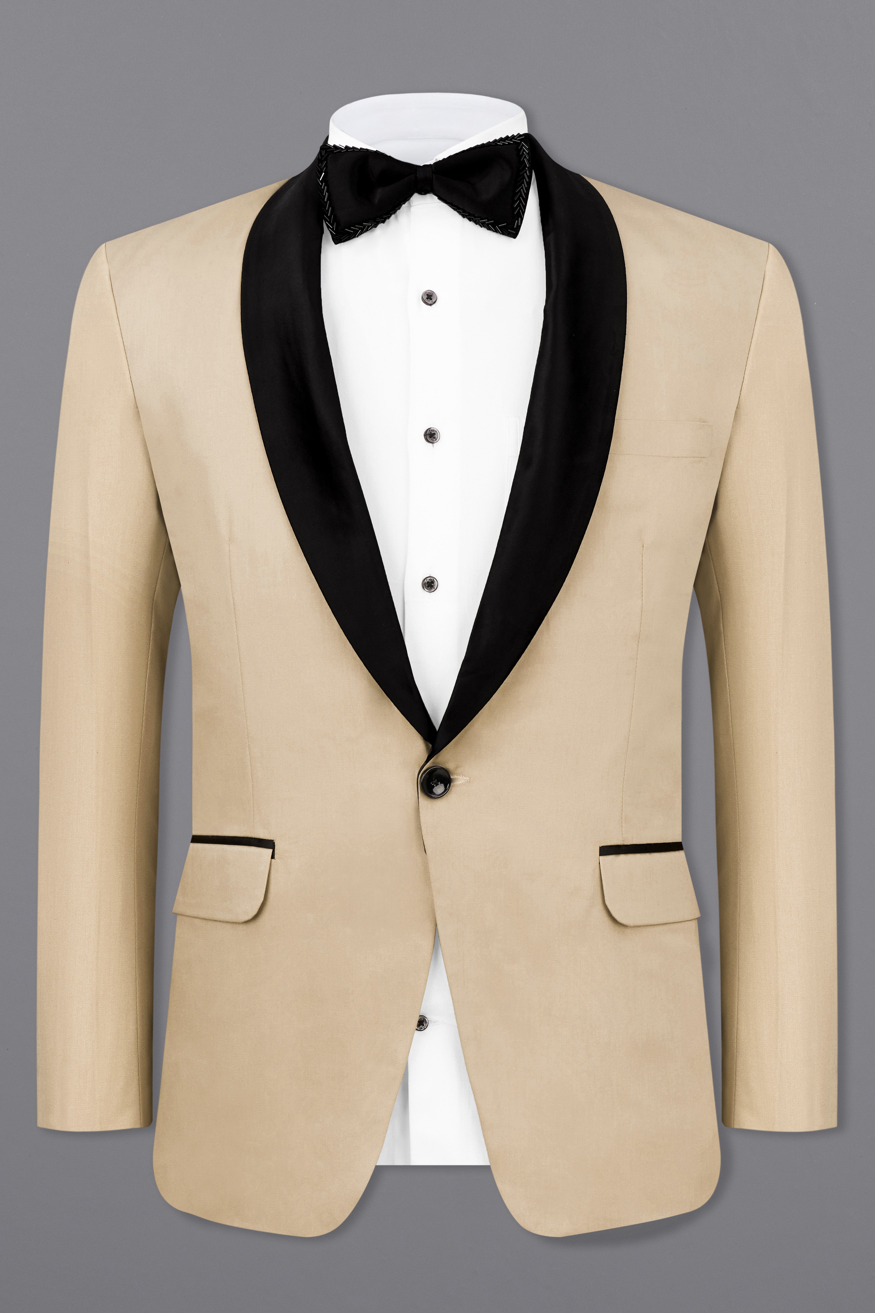 Hazelnut Cream Subtle Sheen Tuxedo Suit