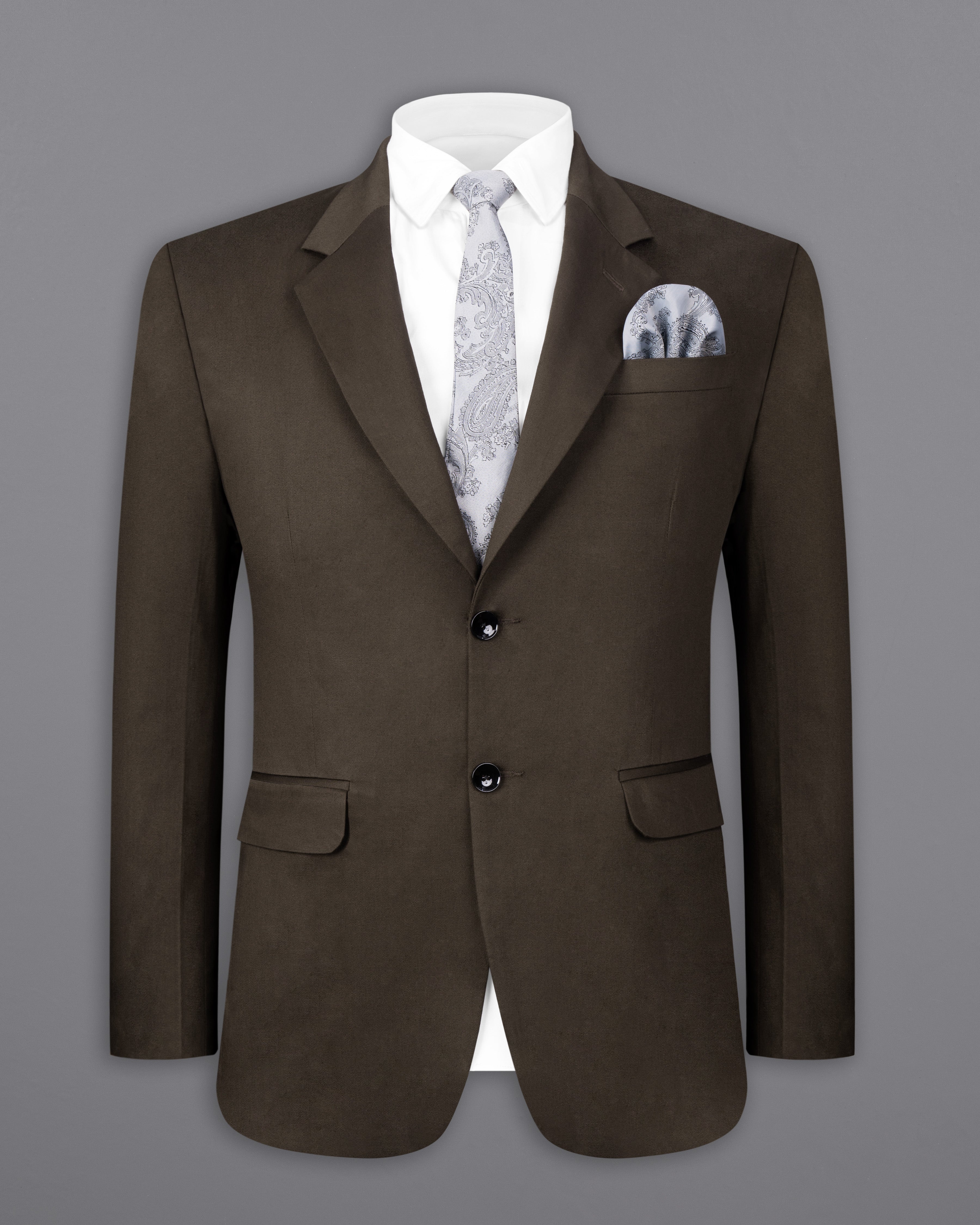 Walnut Brown Solid Stretchable Premium Cotton traveler Suit ST2627-SB-36,ST2627-SB-38,ST2627-SB-40,ST2627-SB-42,ST2627-SB-44,ST2627-SB-46,ST2627-SB-48,ST2627-SB-50,ST2627-SB-52,ST2627-SB-54,ST2627-SB-56,ST2627-SB-58,ST2627-SB-60