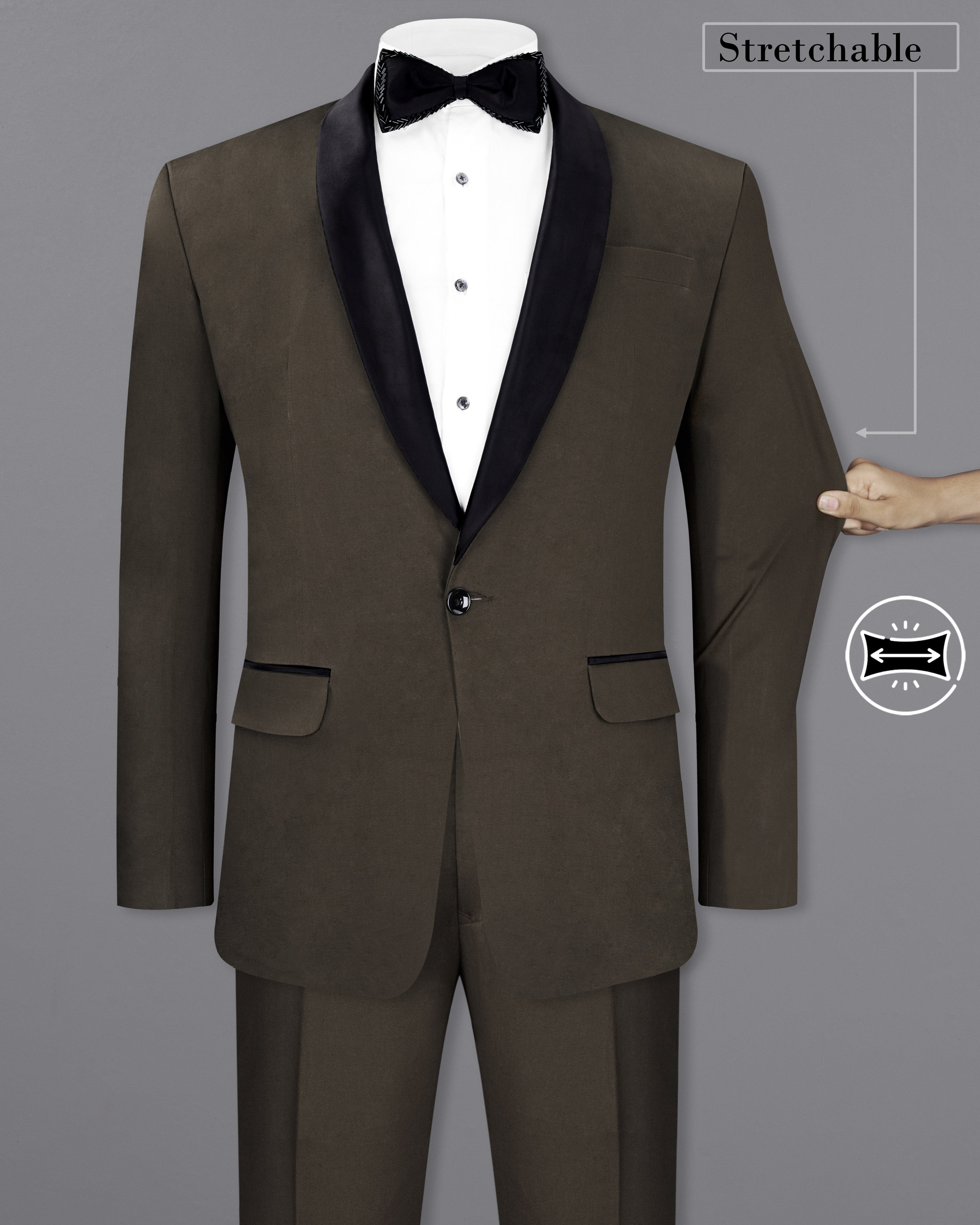 Walnut Brown Stretchable Premium Cotton Tuxedo traveler Suit ST2631-BKL-36,ST2631-BKL-38,ST2631-BKL-40,ST2631-BKL-42,ST2631-BKL-44,ST2631-BKL-46,ST2631-BKL-48,ST2631-BKL-50,ST2631-BKL-52,ST2631-BKL-54,ST2631-BKL-56,ST2631-BKL-58,ST2631-BKL-60