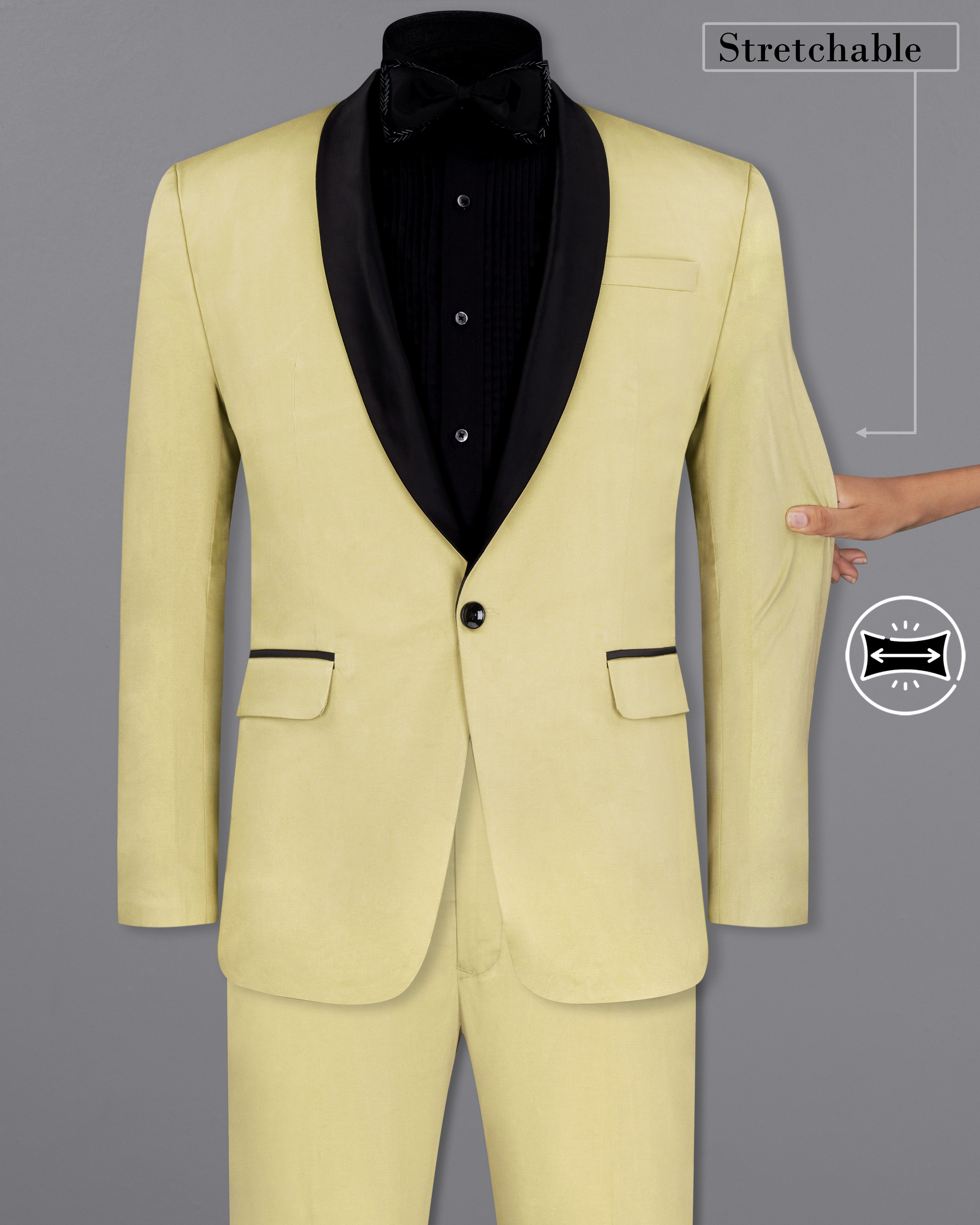 Maize Light Brown Tuxedo Premium Cotton Stretchable Suit ST2661-BKL, ST2661-BKL-36, ST2661-BKL-38, ST2661-BKL-40, ST2661-BKL-42, ST2661-BKL-44, ST2661-BKL-46, ST2661-BKL-48, ST2661-BKL-50, ST2661-BKL-52, ST2661-BKL-54, ST2661-BKL-56, ST2661-BKL-58, ST2661-BKL-60