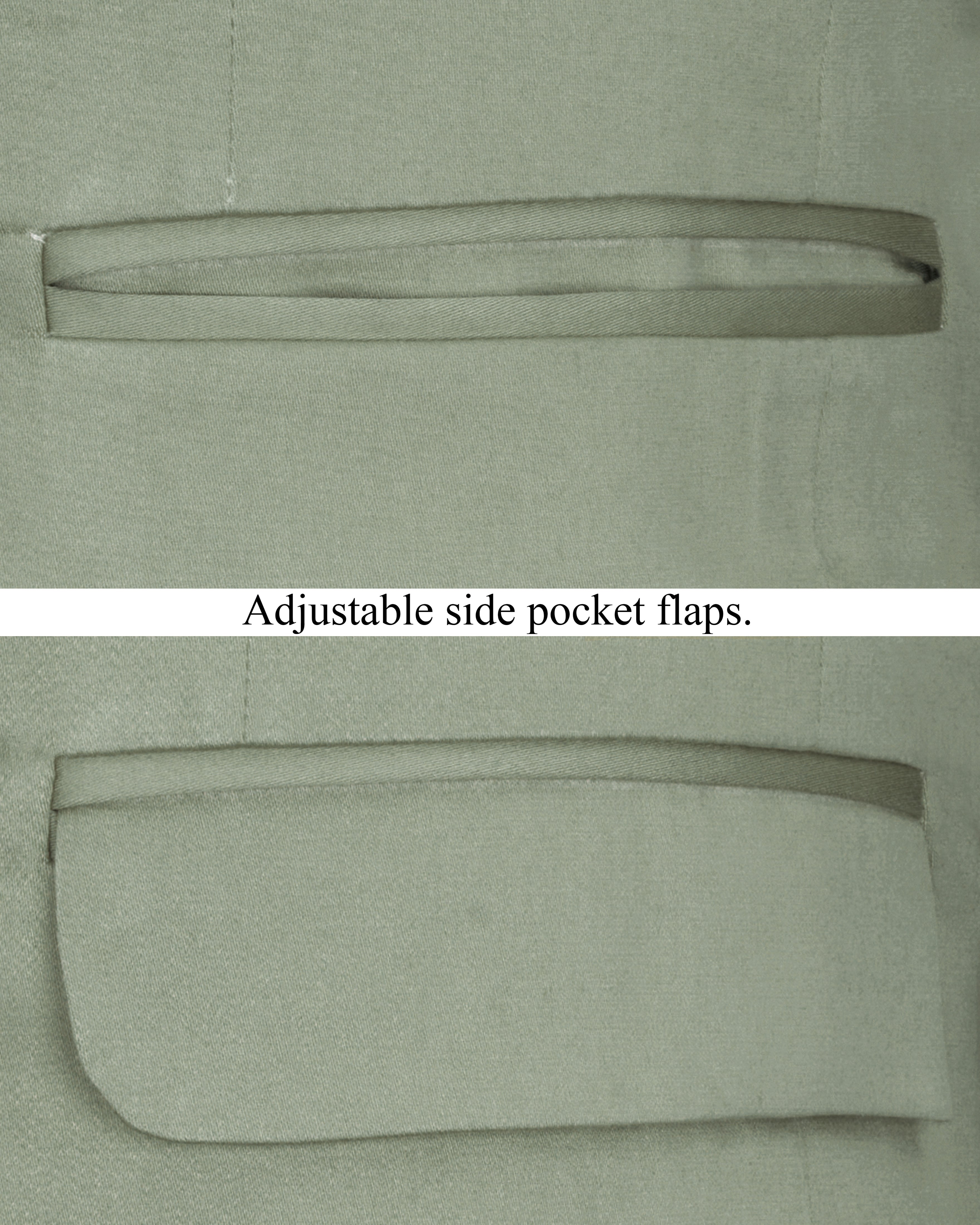 Granite Green Stretchable Premium Cotton traveler Suit