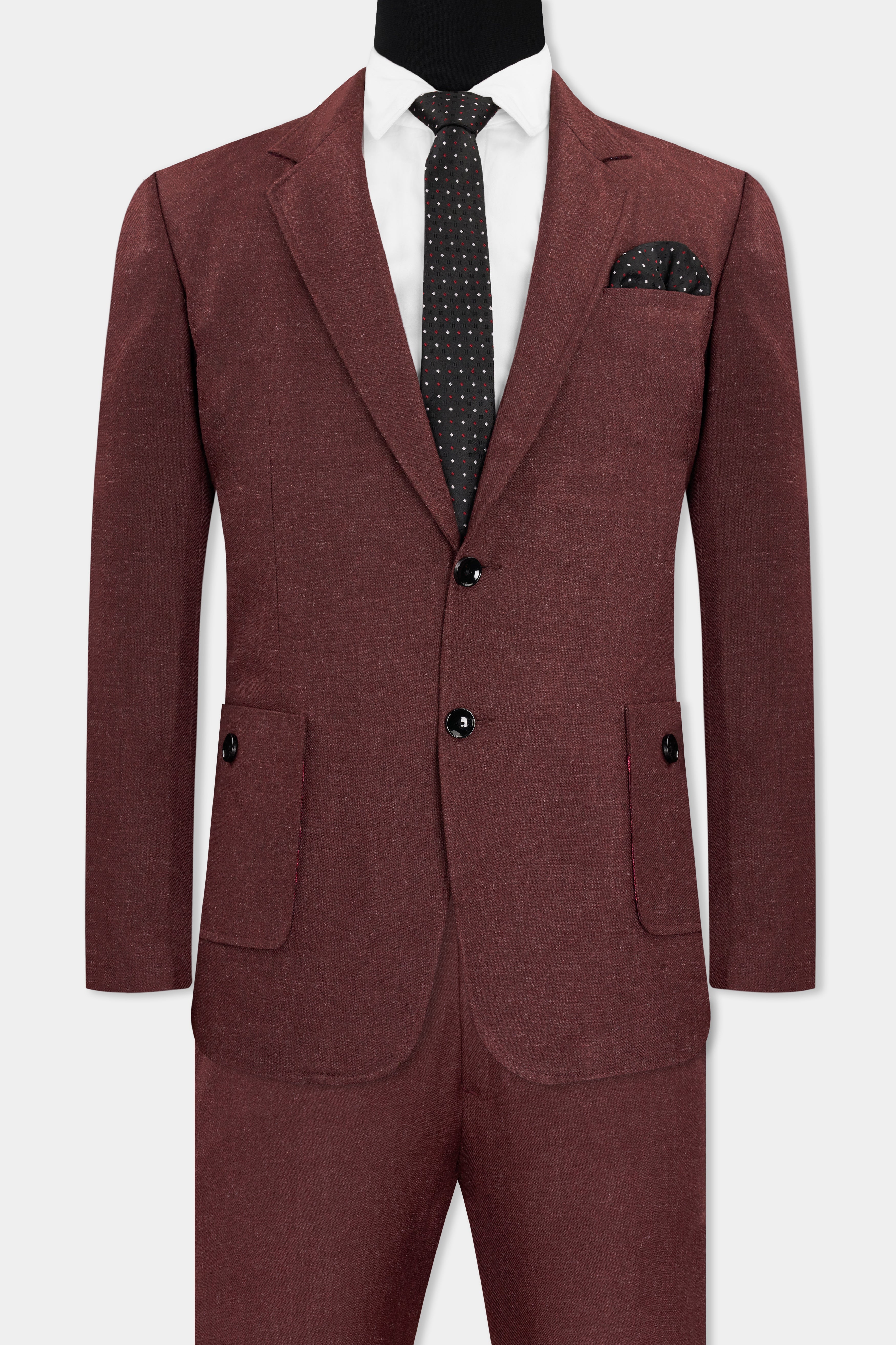 Noir Maroon Tweed Single Breasted Designer Suit ST2732-SB-PP-D150-36,ST2732-SB-PP-D150-38,ST2732-SB-PP-D150-40,ST2732-SB-PP-D150-42,ST2732-SB-PP-D150-44,ST2732-SB-PP-D150-46,ST2732-SB-PP-D150-48,ST2732-SB-PP-D150-50,ST2732-SB-PP-D150-52,ST2732-SB-PP-D150-54,ST2732-SB-PP-D150-56,ST2732-SB-PP-D150-58,ST2732-SB-PP-D150-60