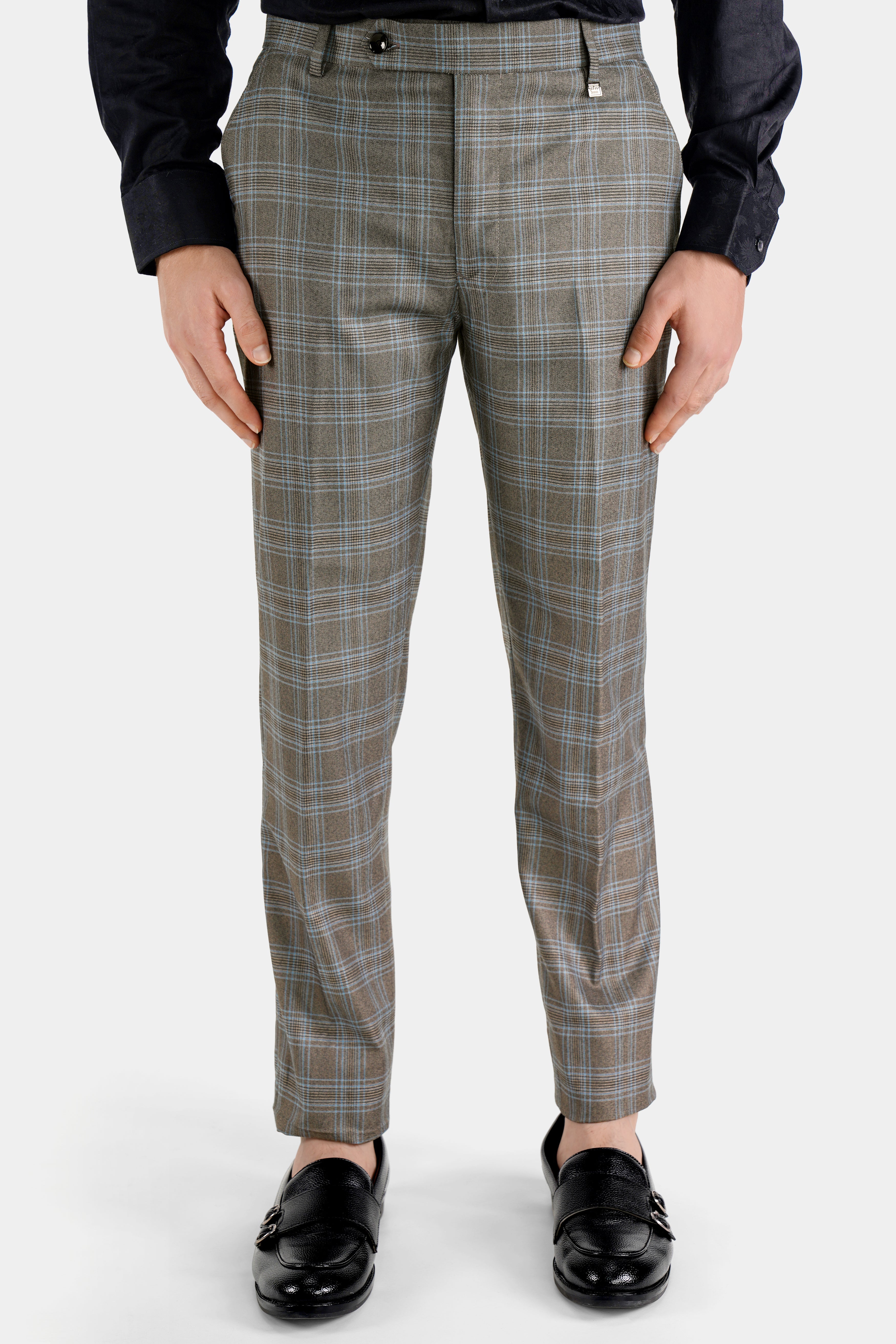 Dorado Brown with Casper Gray Plaid Wool Rich Double Breasted Suit ST2745-DB-36,ST2745-DB-38,ST2745-DB-40,ST2745-DB-42,ST2745-DB-44,ST2745-DB-46,ST2745-DB-48,ST2745-DB-50,ST2745-DB-52,ST2745-DB-54,ST2745-DB-56,ST2745-DB-58,ST2745-DB-60