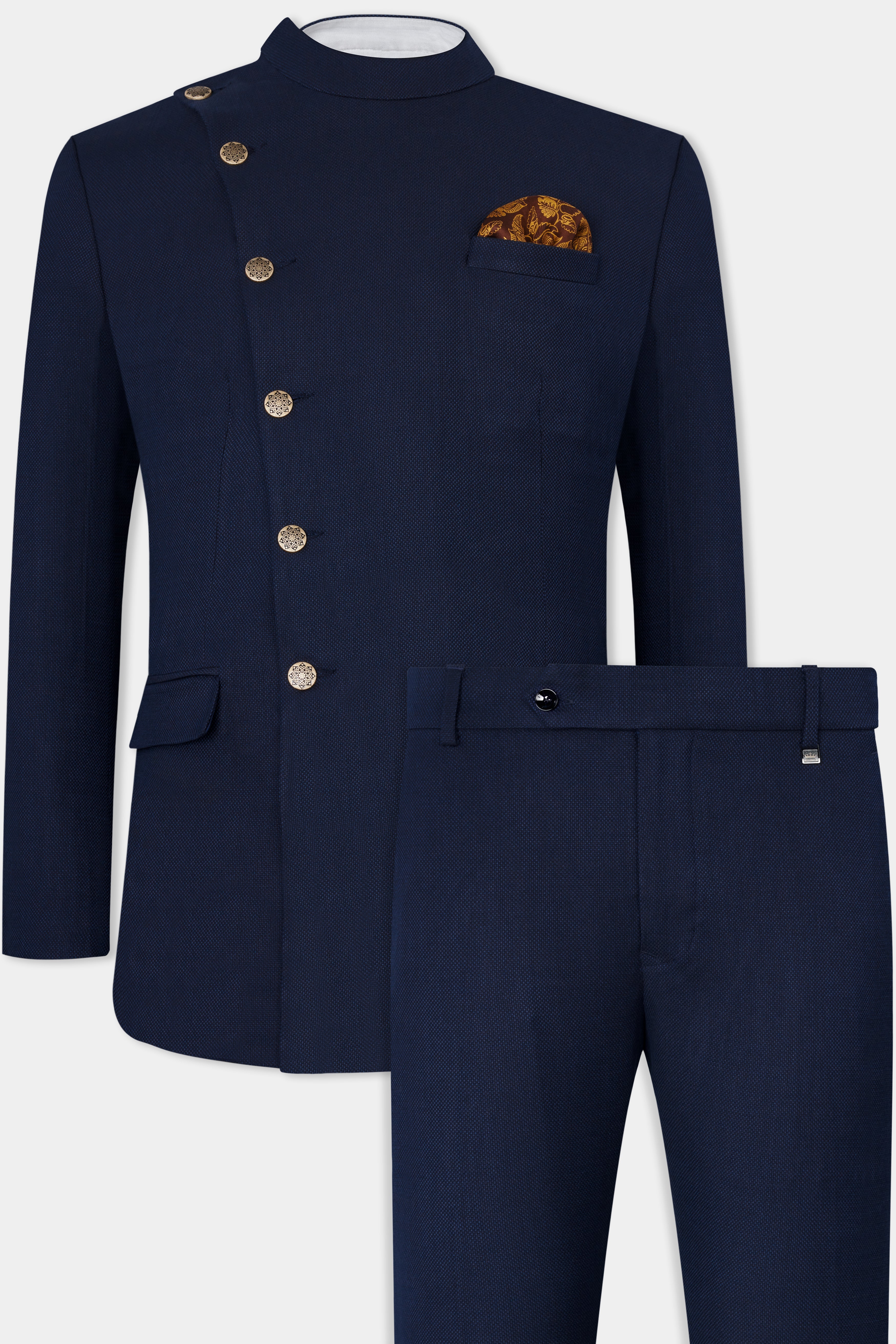 Berkeley Blue Wool Rich Cross Buttoned Bandhgala Suit ST2820-CBG2-36,ST2820-CBG2-38,ST2820-CBG2-40,ST2820-CBG2-42,ST2820-CBG2-44,ST2820-CBG2-46,ST2820-CBG2-48,ST2820-CBG2-50,ST2820-CBG2-52,ST2820-CBG2-54,ST2820-CBG2-56,ST2820-CBG2-58,ST2820-CBG2-60