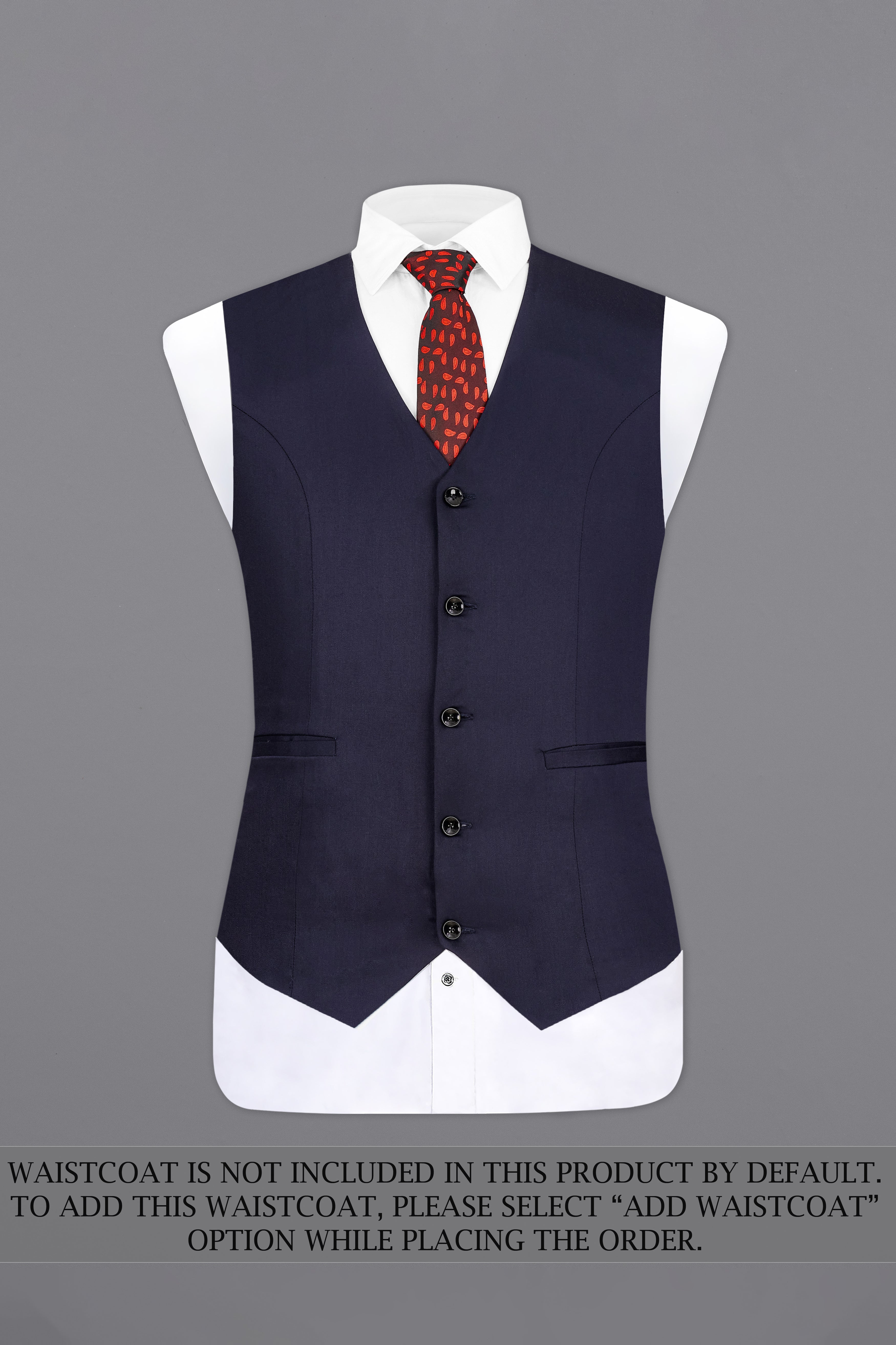 Navy Subtle Sheen Wool Blend Double Breasted Suit