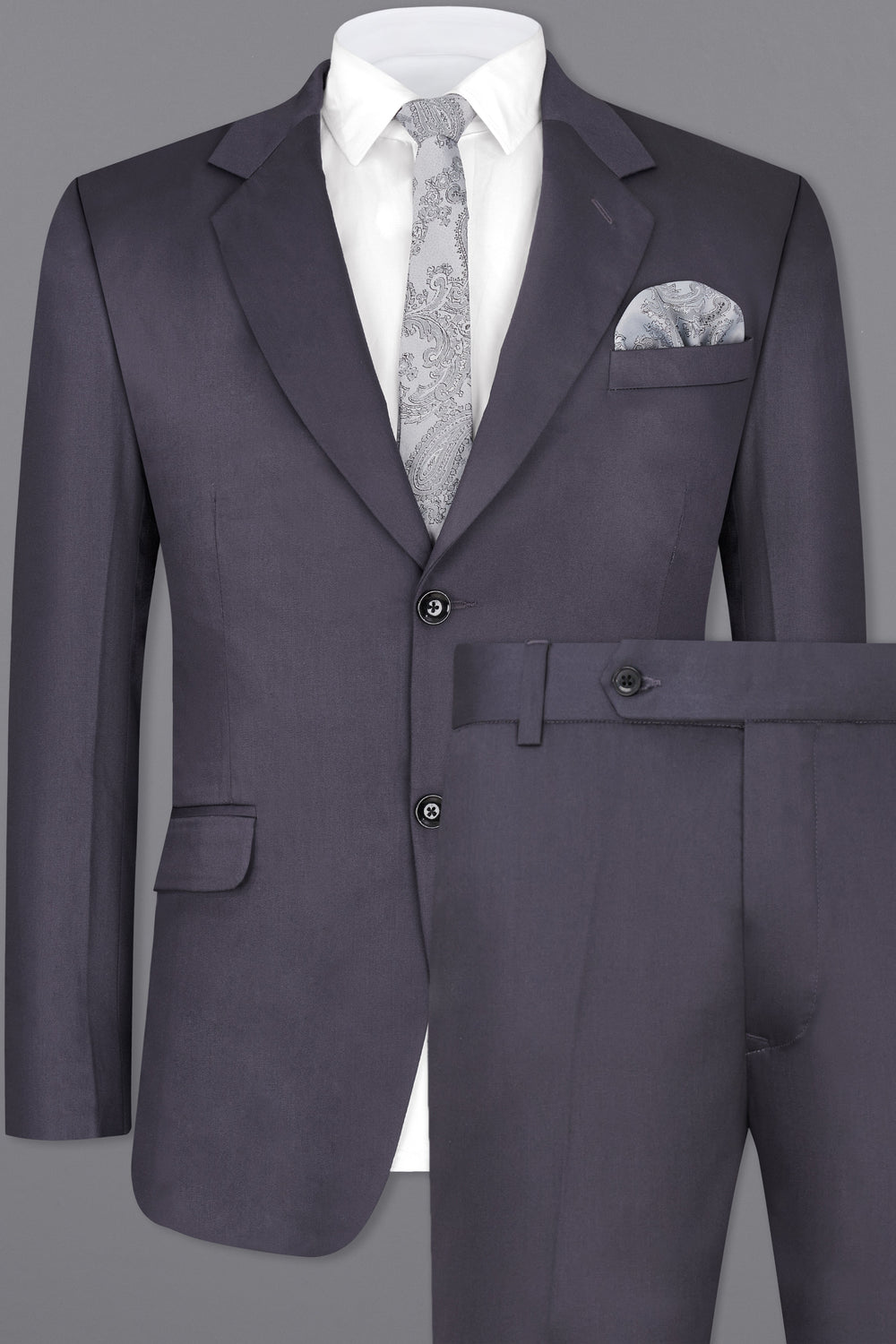 PORPOISE GREY SUBTLE SHEEN WOOL SUIT