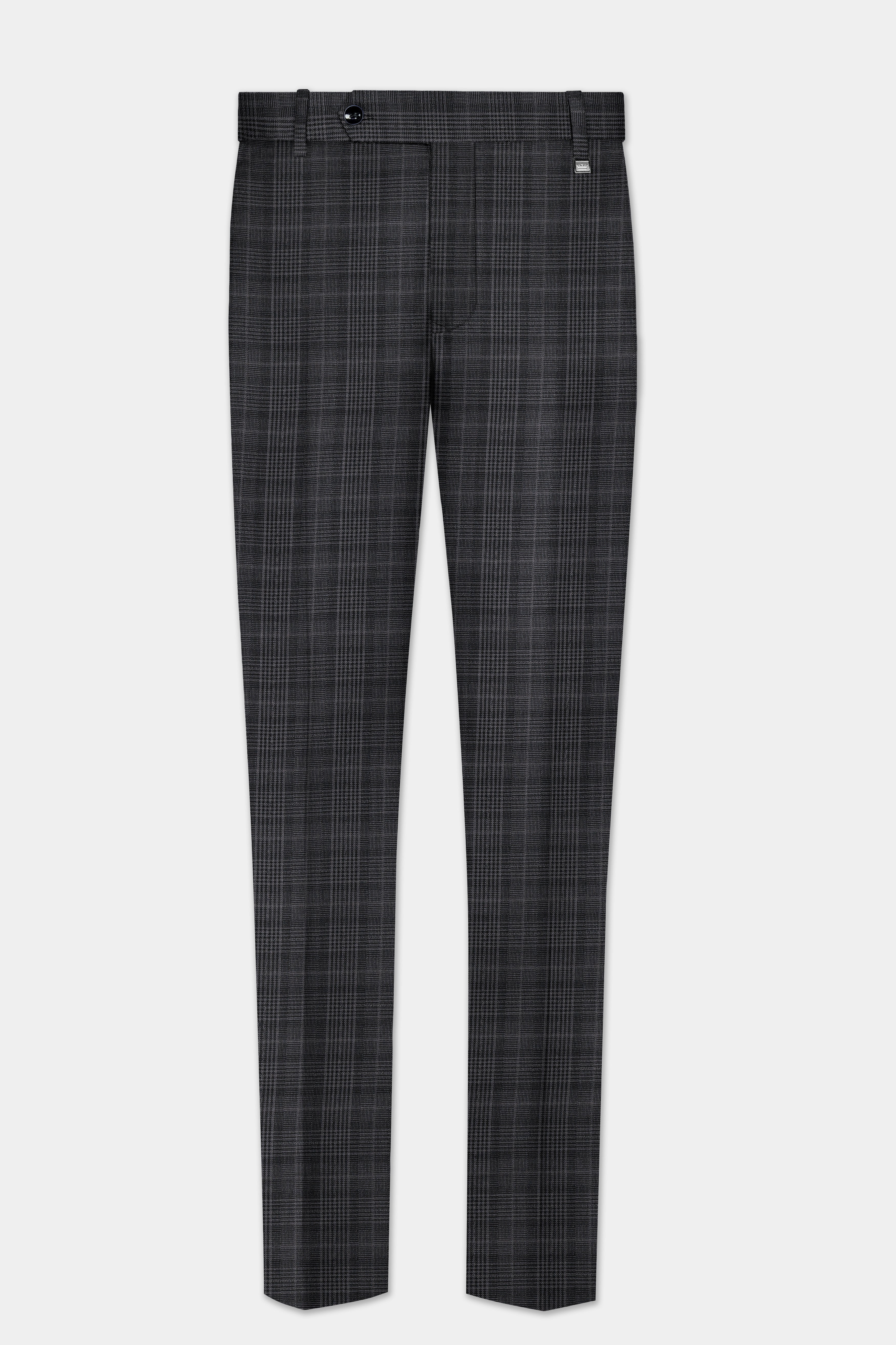 Charcoal Plaid Double Breasted Suit