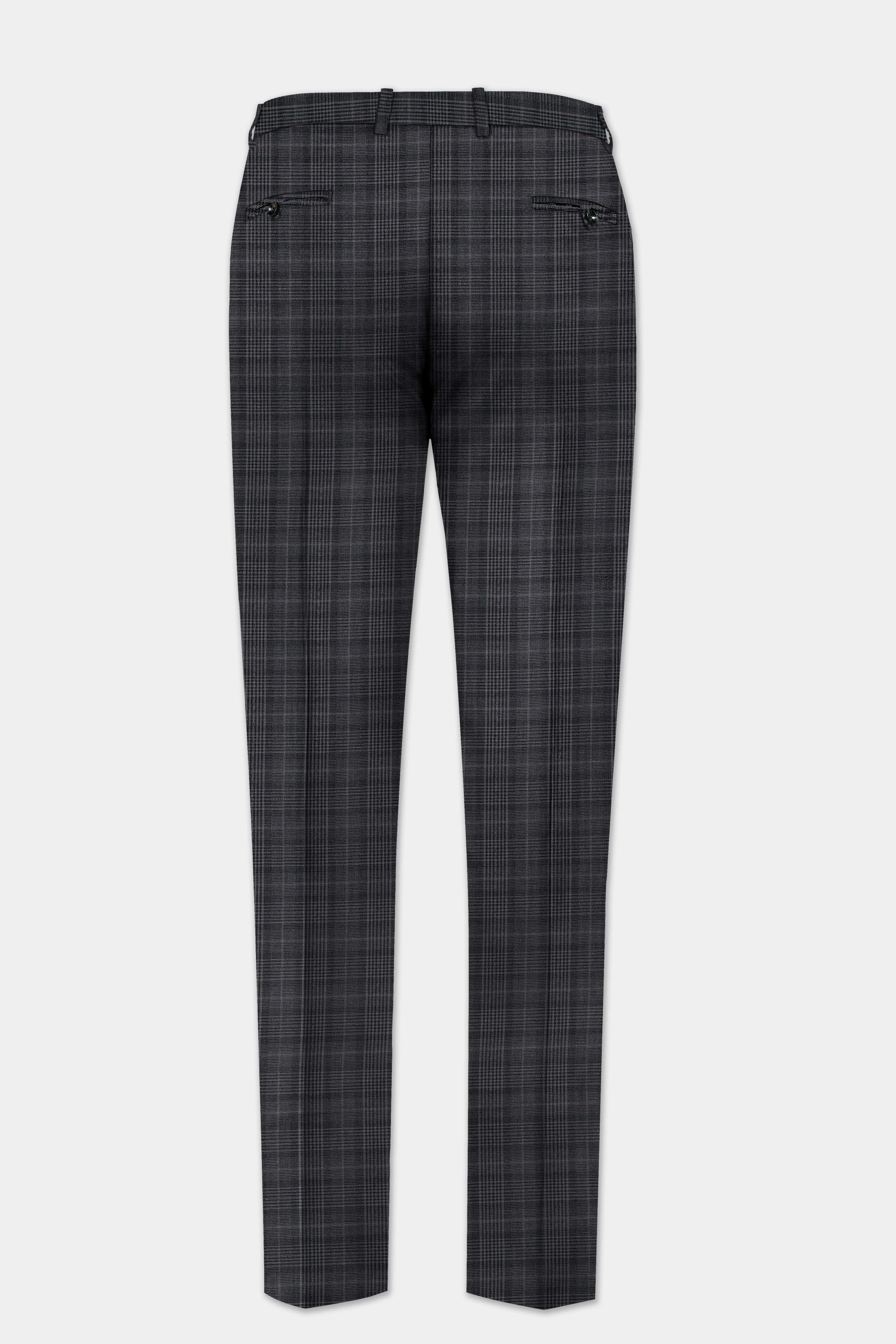 Charcoal Plaid Double Breasted Suit