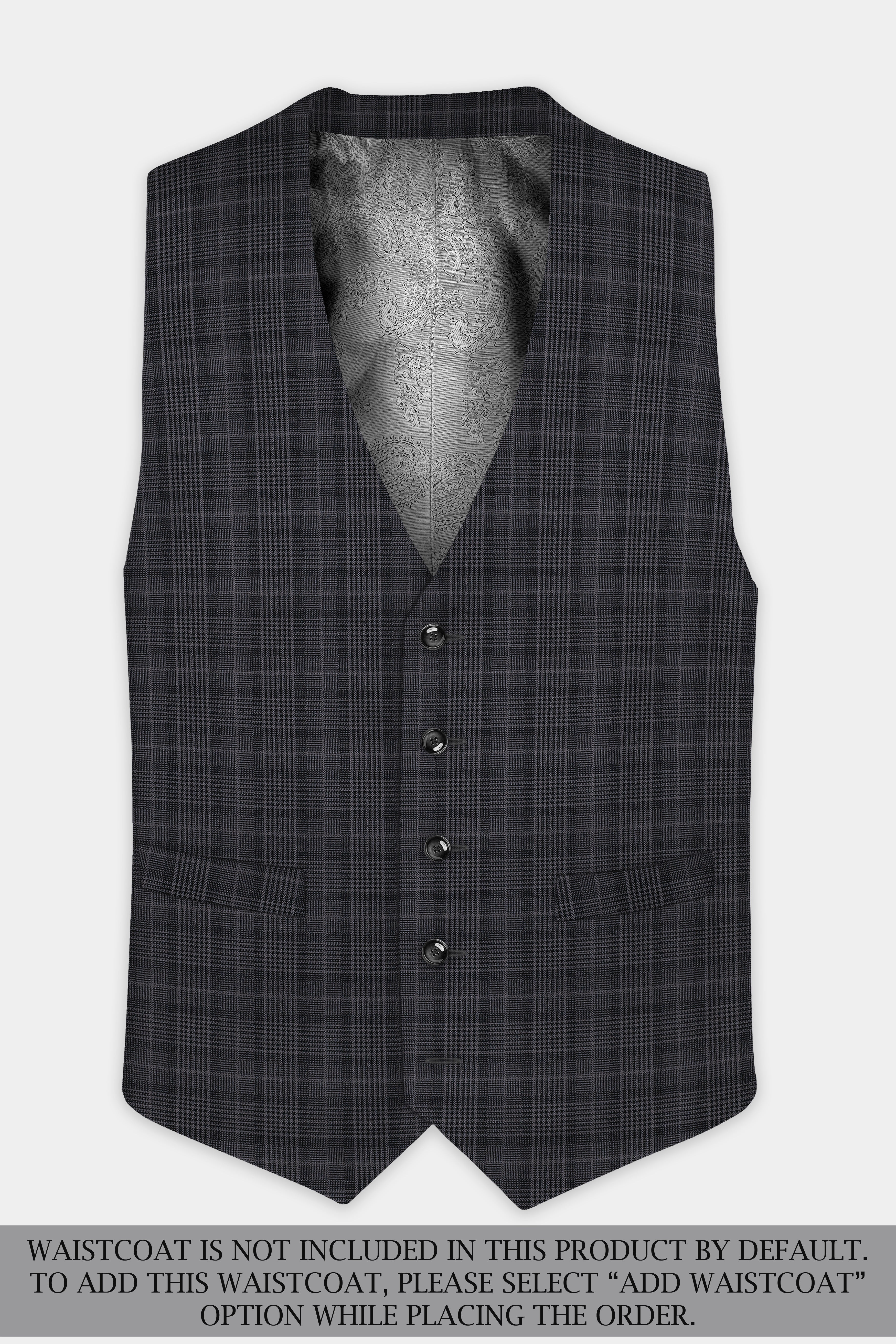 Charcoal Plaid Double Breasted Suit