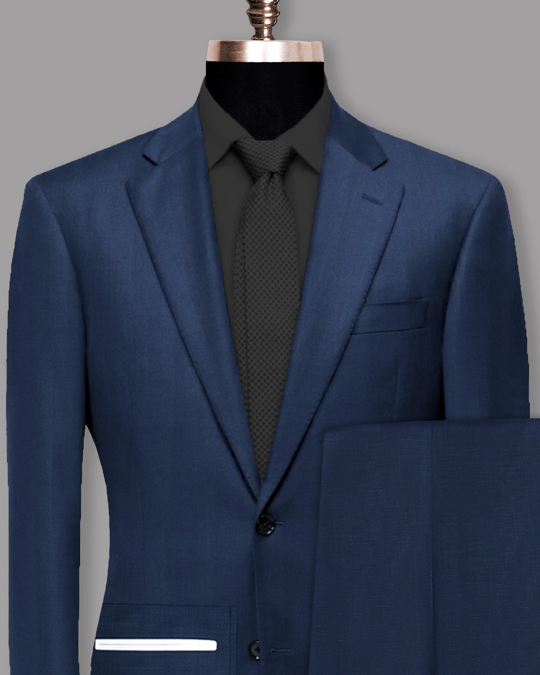 Blue Subtle Sheen Patch Pockets Performance Suit ST75PP-36, ST75PP-38, ST75PP-40, ST75PP-42, ST75PP-44, ST75PP-46, ST75PP-48, ST75PP-50, ST75PP-52, ST75PP-54, ST75PP-56, ST75PP-58, ST75PP-60