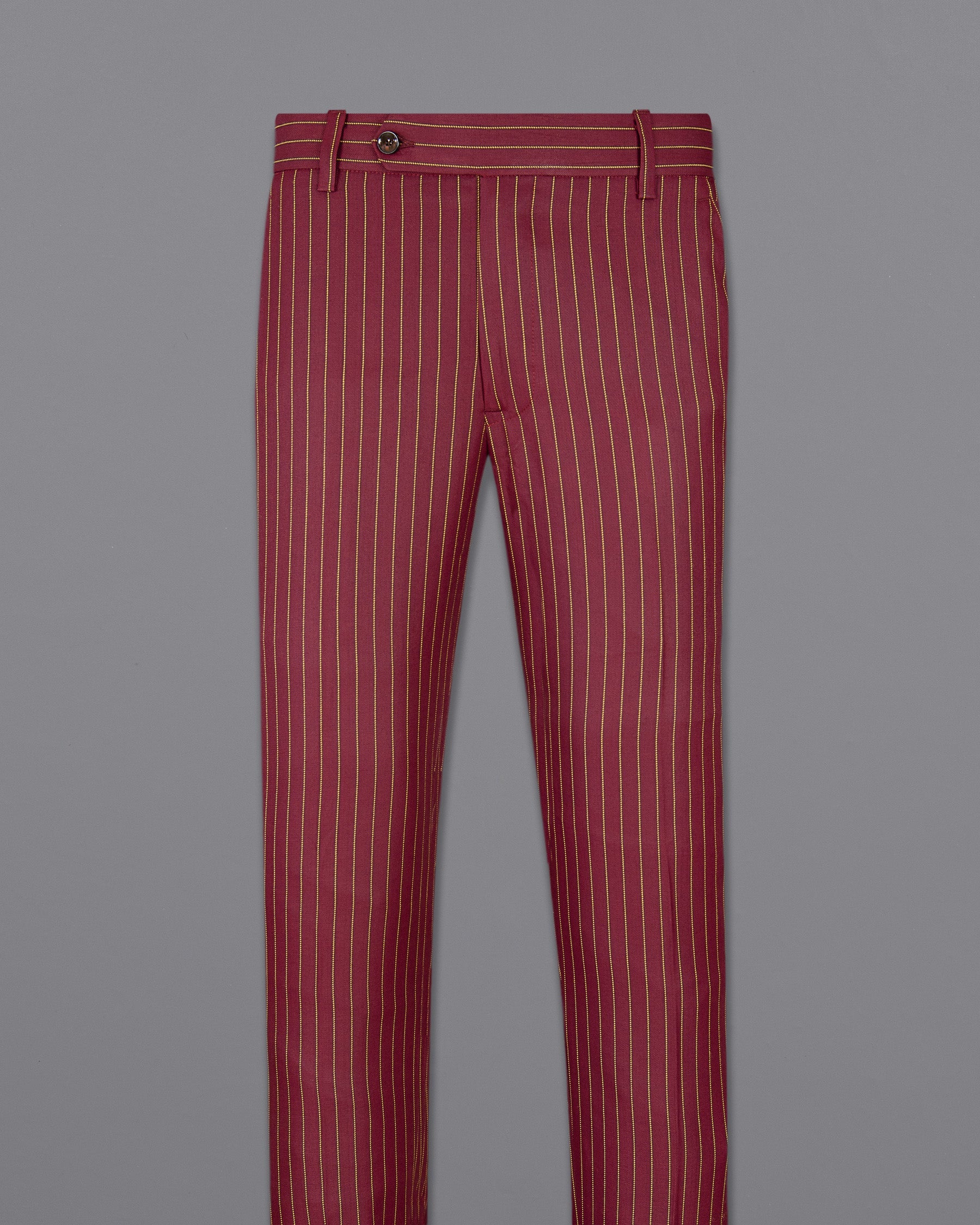 Tosca Red with Cream Can Yellow Striped Woolrich Pant