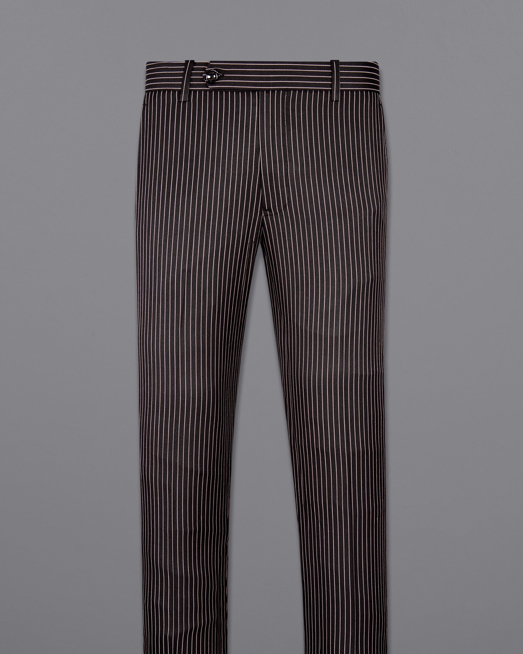 Dune with Swiss Grey Striped Wool Roch Pant