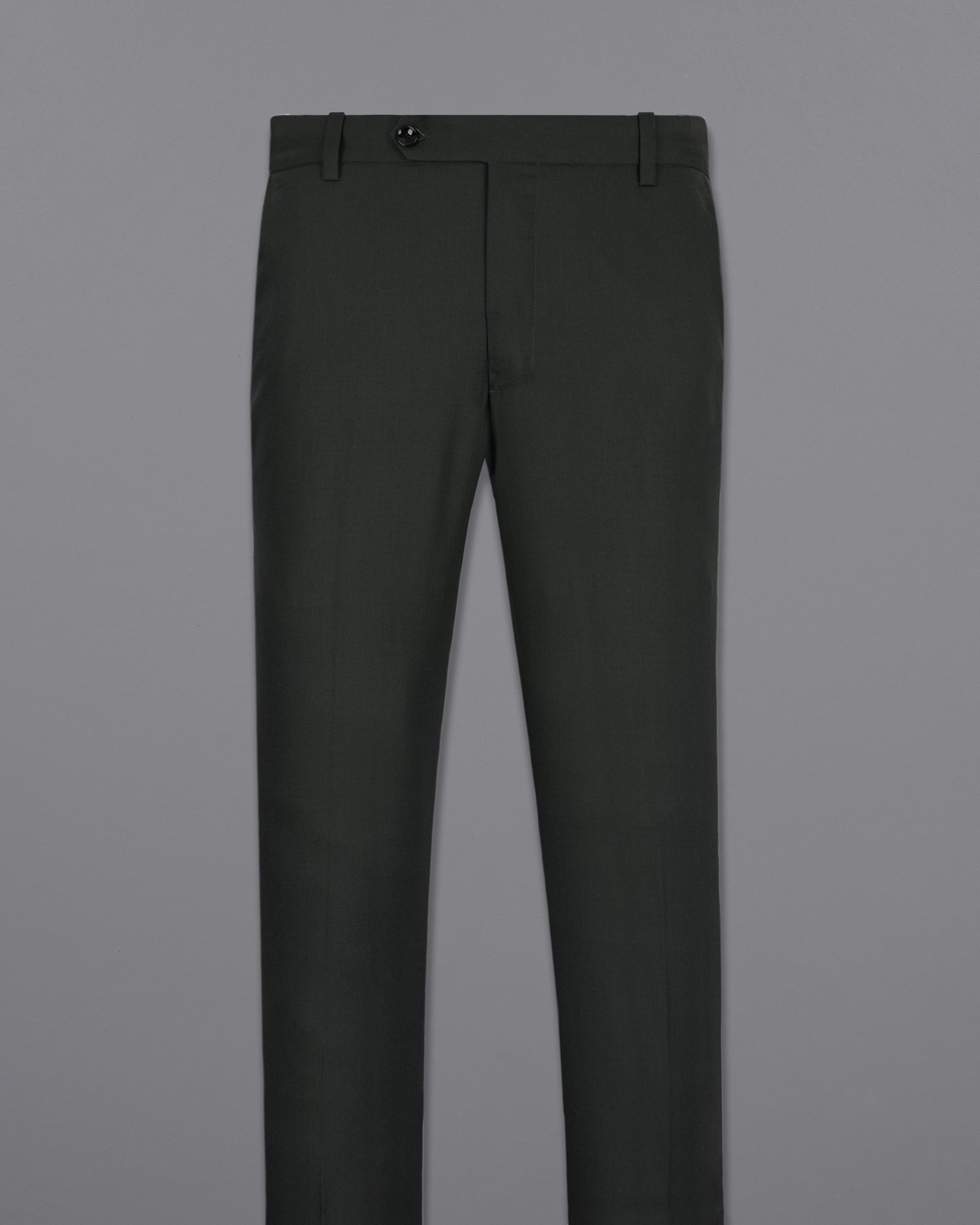 Tuatara Green Wool Rich Pant