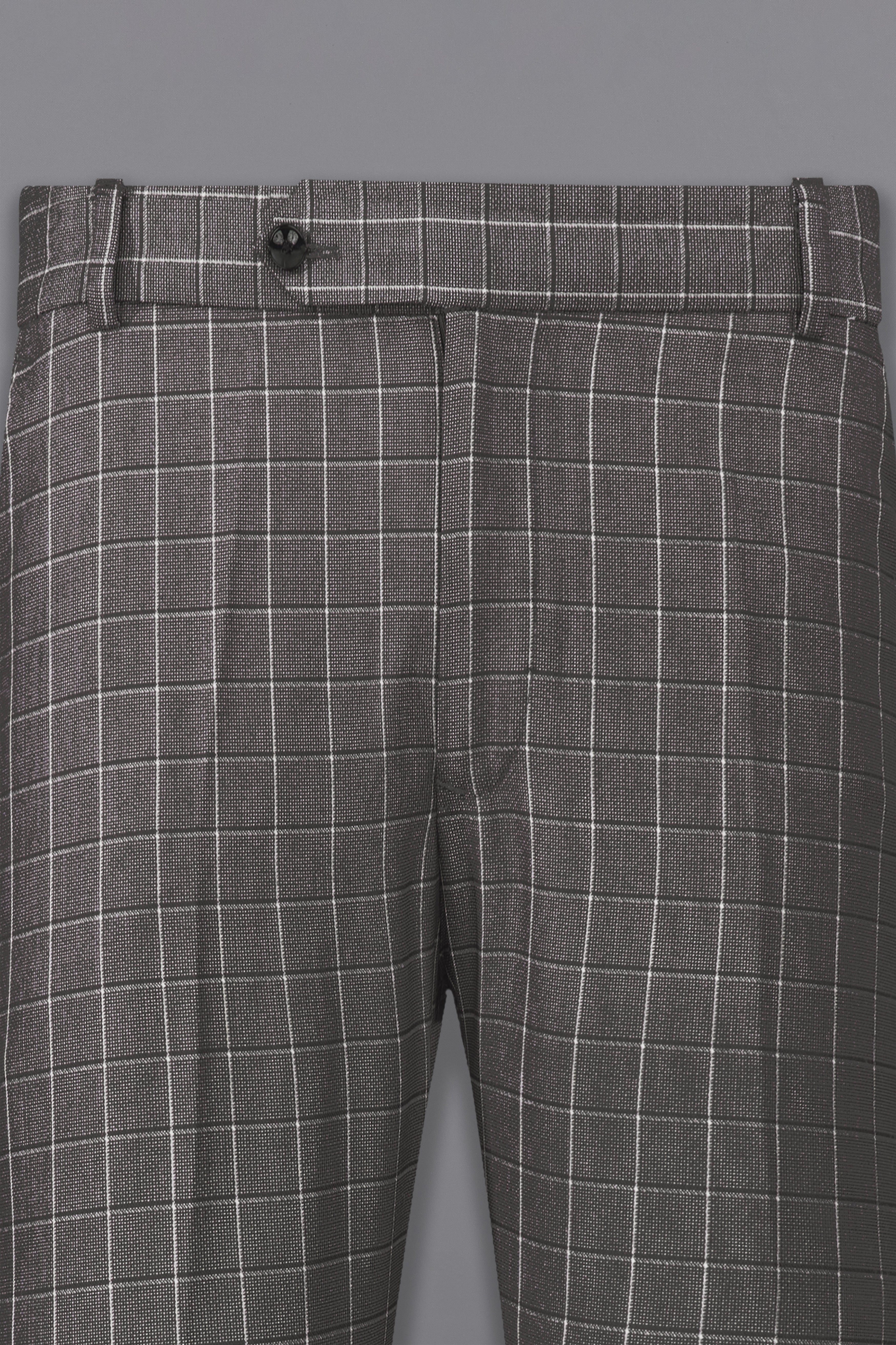 Mortar Gray Checkered  Pant