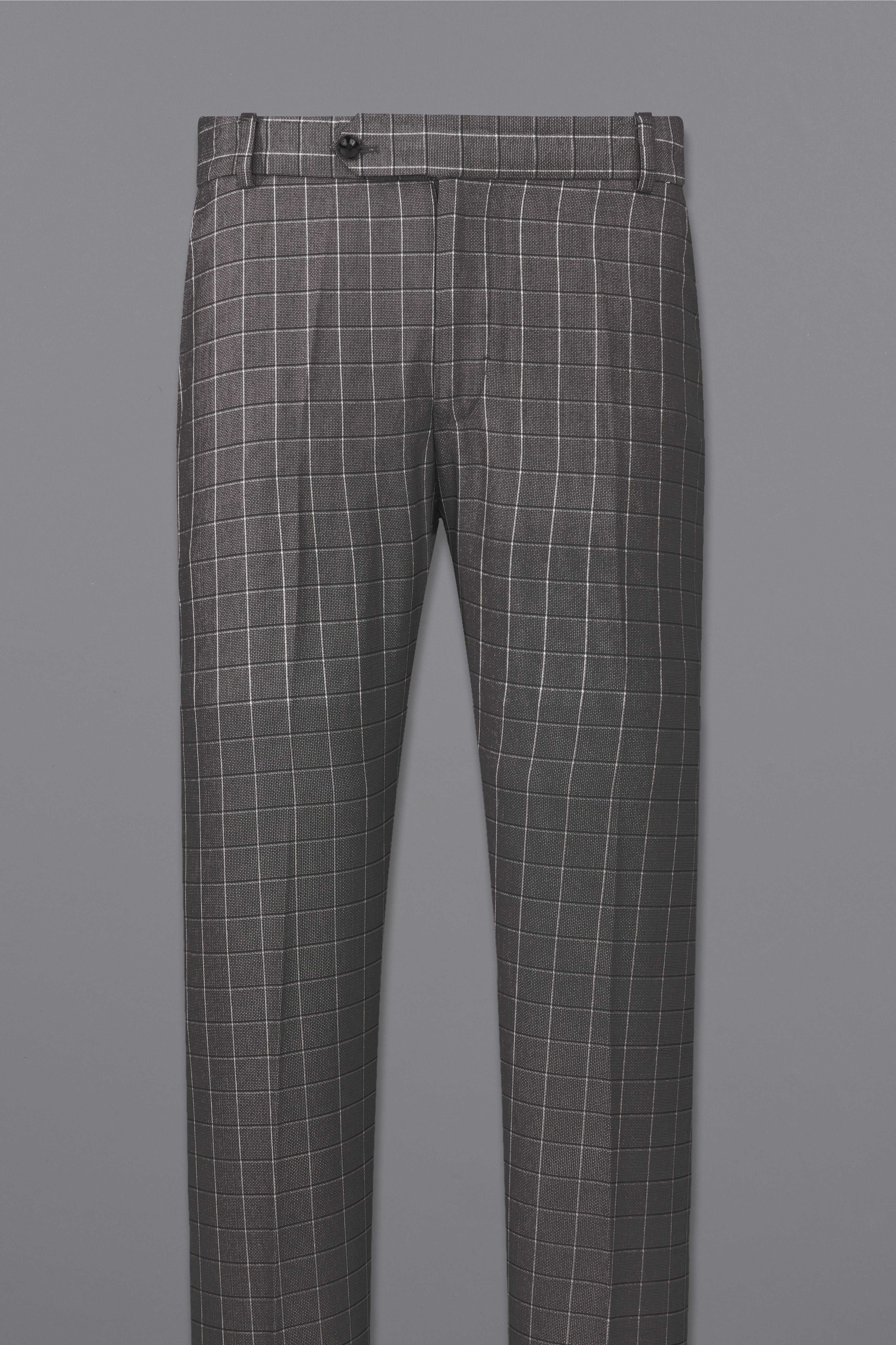 Mortar Gray Checkered  Pant