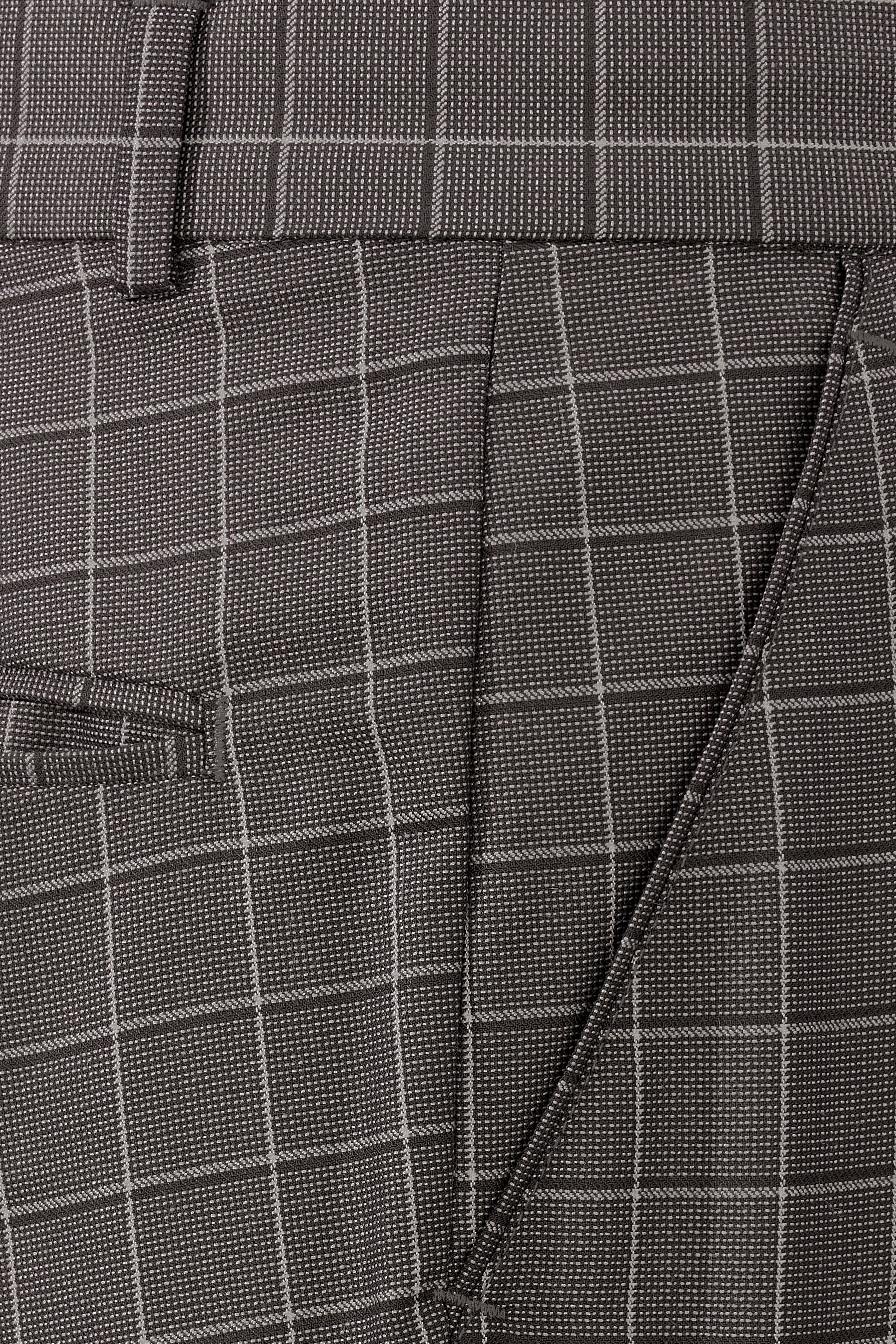 Mortar Gray Checkered  Pant