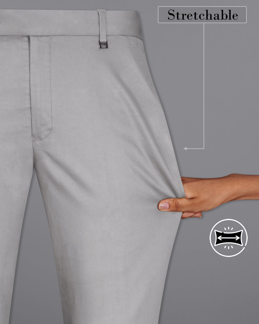 MARTINI GRAY STRETCHABLE PREMIUM COTTON TRAVELER PANT