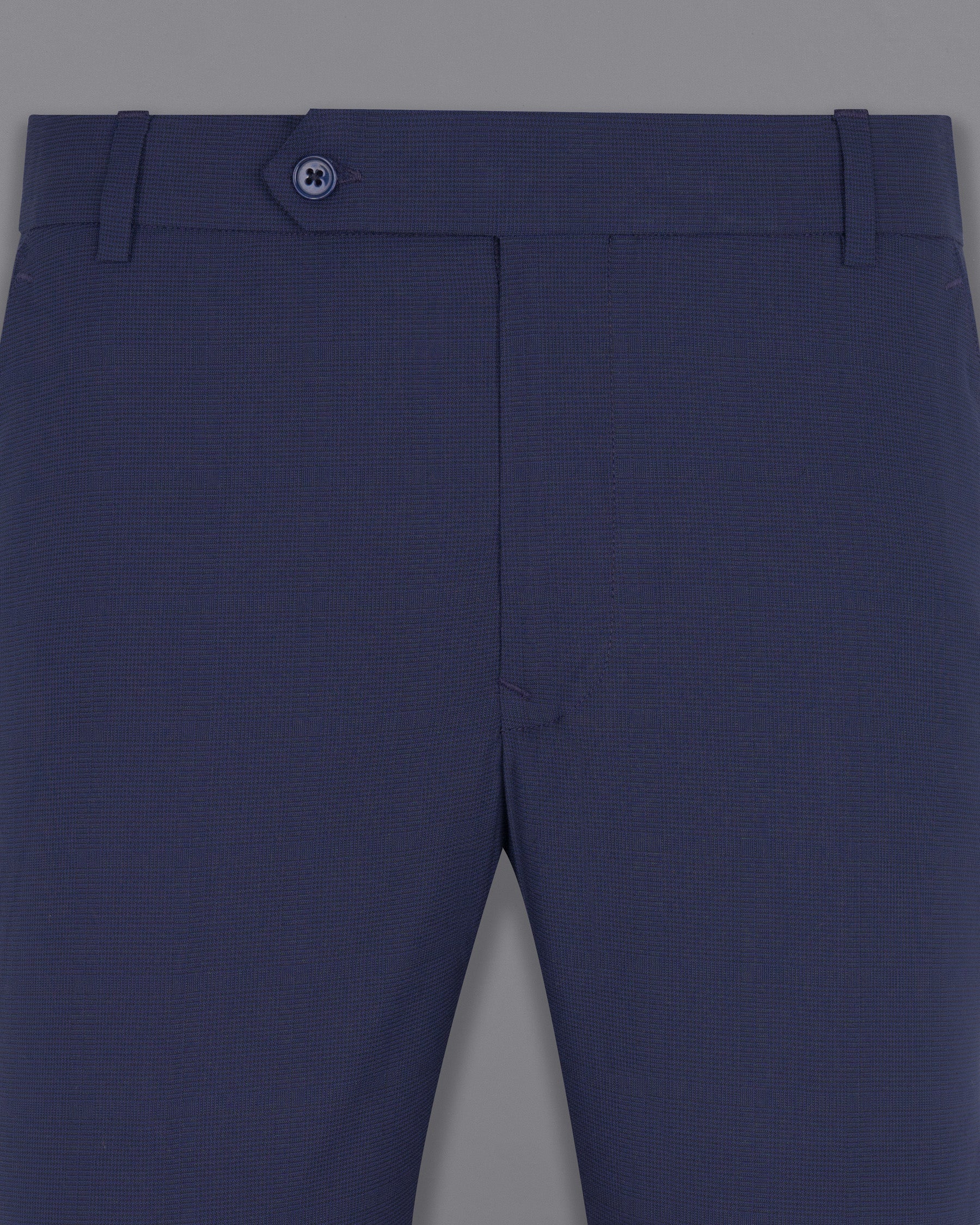 Valhalla Blue subtle plaid Wool Rich Pant T1446-28, T1446-30, T1446-32, T1446-34, T1446-36, T1446-38, T1446-40, T1446-42, T1446-44