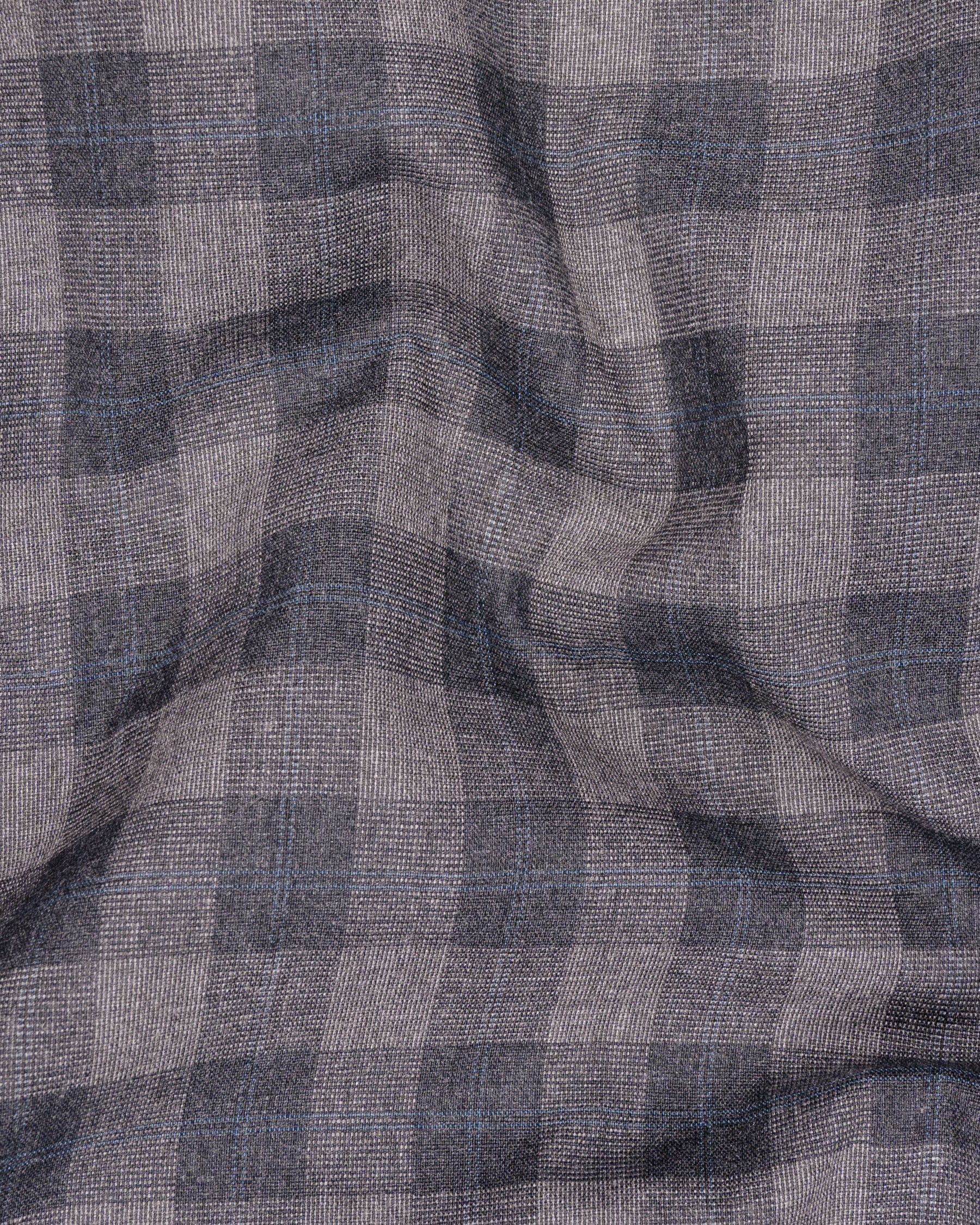 Nobel and Chicago Grey Plaid Wool Rich Pant