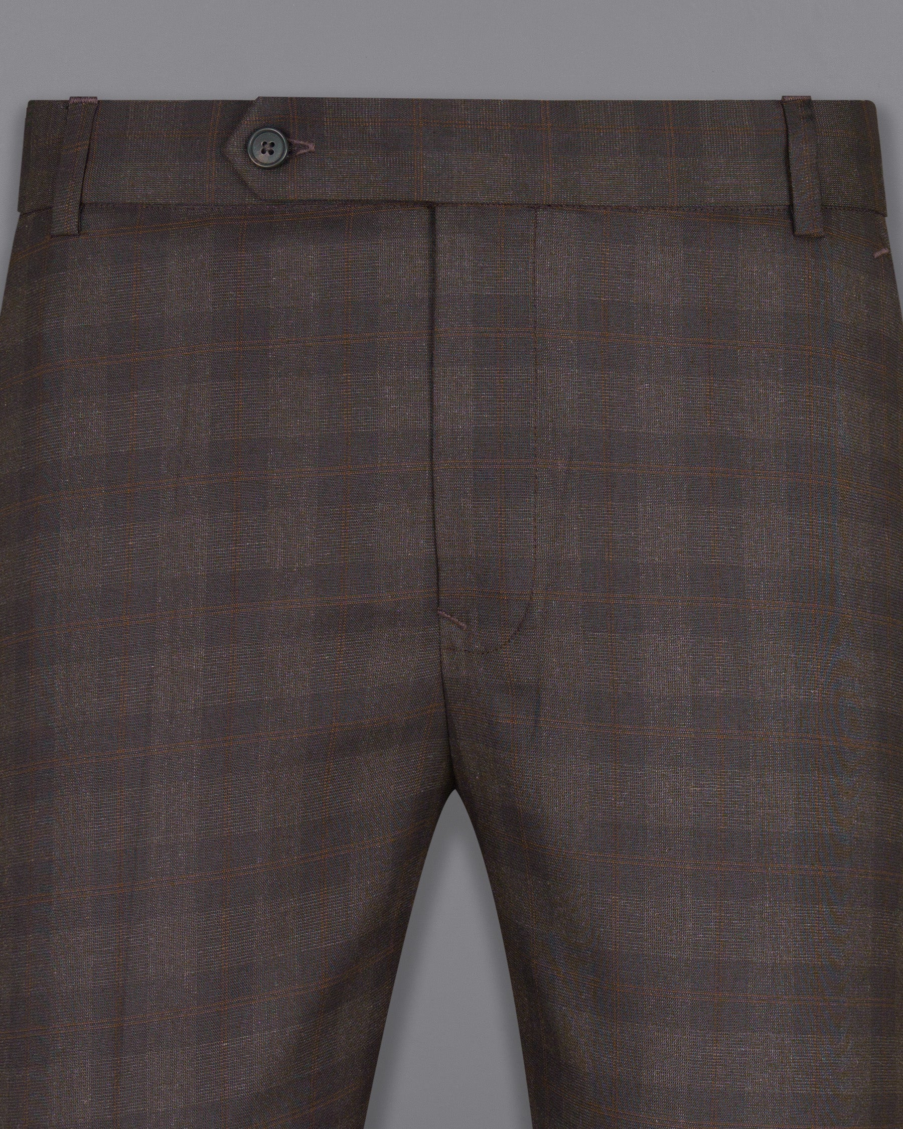 Thunder and Spice Brown Plaid Wool Rich Pant T1458-28, T1458-30, T1458-32, T1458-34, T1458-36, T1458-38, T1458-40, T1458-42, T1458-44 