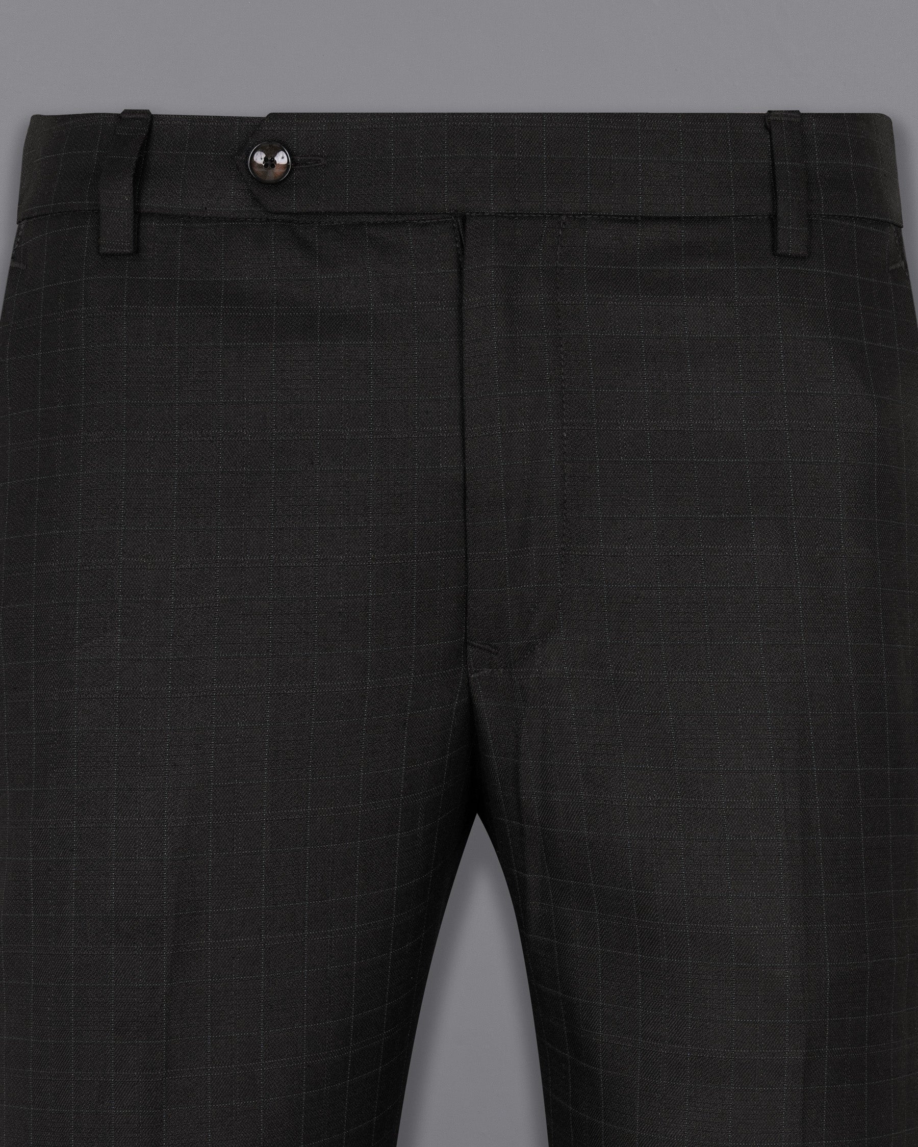 Jade Black Plaid Wool Rich Pant T1463-28, T1463-30, T1463-32, T1463-34, T1463-36, T1463-38, T1463-40, T1463-42, T1463-44 