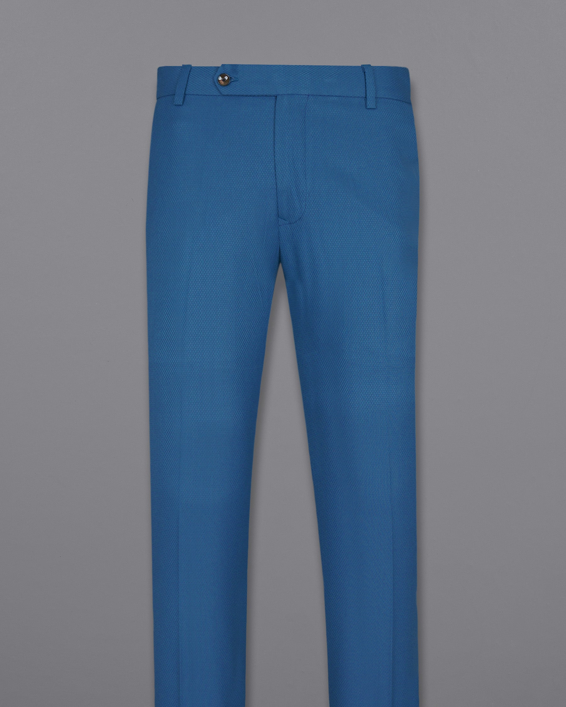 Orient Blue Diamond Textured Woolrich Pant T1477-28, T1477-30, T1477-32, T1477-34, T1477-36, T1477-38, T1477-40, T1477-42, T1477-44