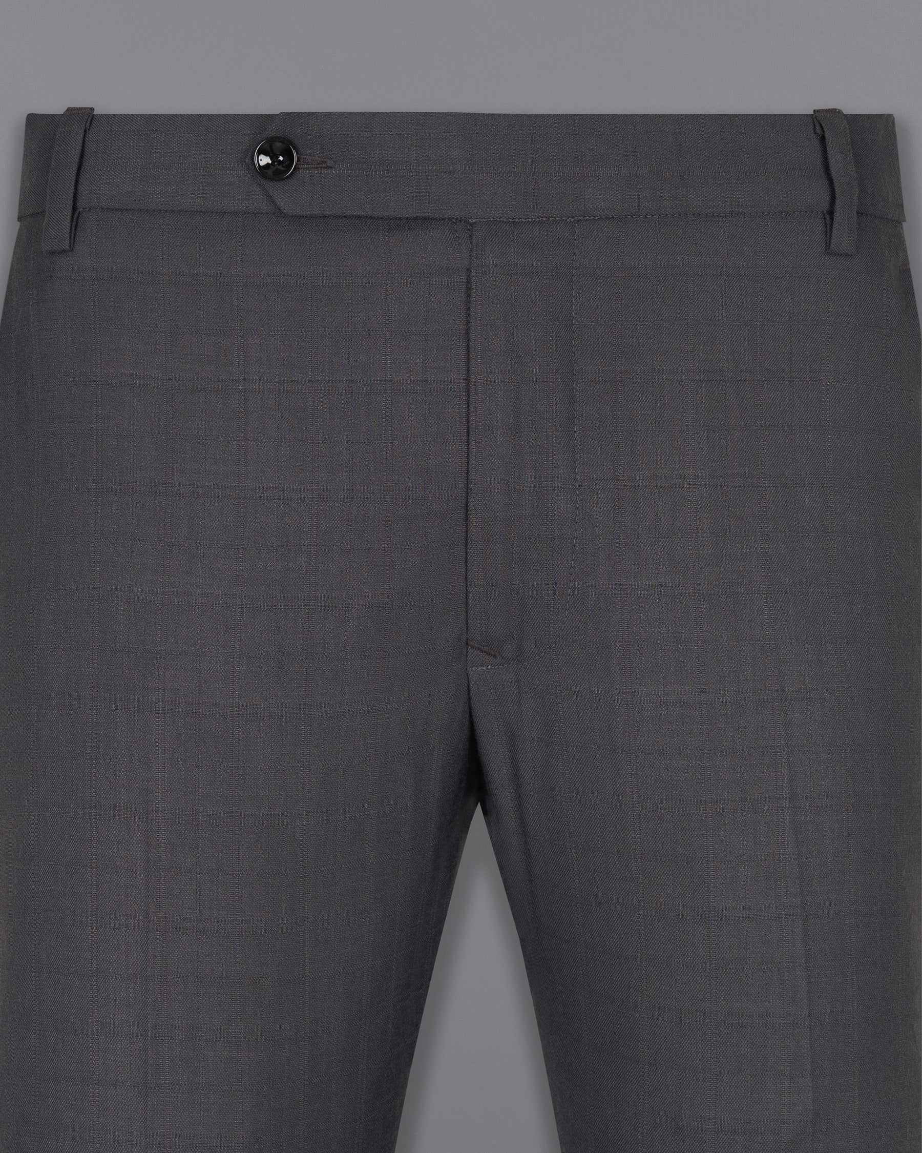 Mulled grey subtle Plaid Wool Rich Pant T1479-28, T1479-30, T1479-32, T1479-34, T1479-36, T1479-38, T1479-40, T1479-42, T1479-44