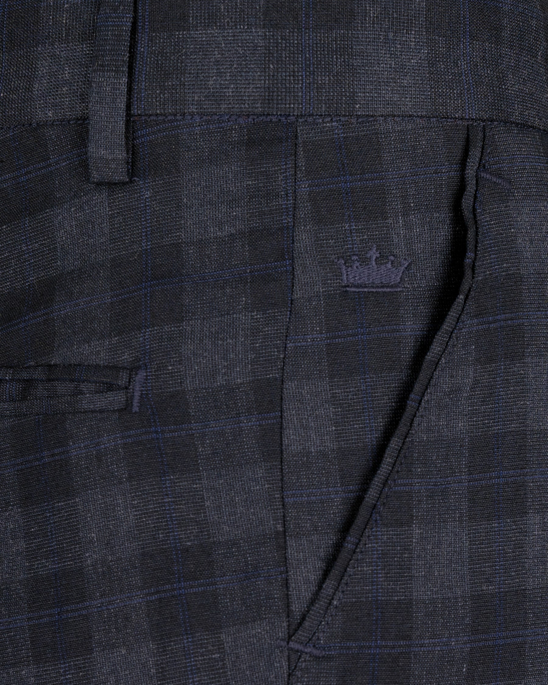 Bastille Grey Plaid Wool Rich Pant T1498-28, T1498-30, T1498-32, T1498-34, T1498-36, T1498-38, T1498-40, T1498-42, T1498-44