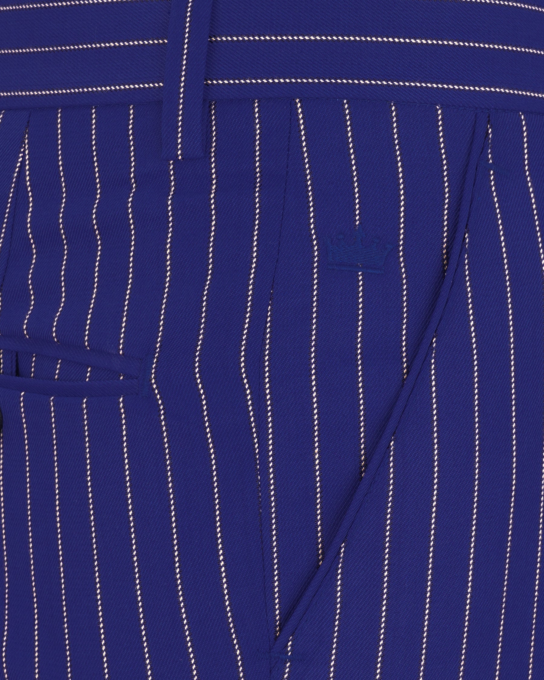 Violet Striped Wool Rich Pant