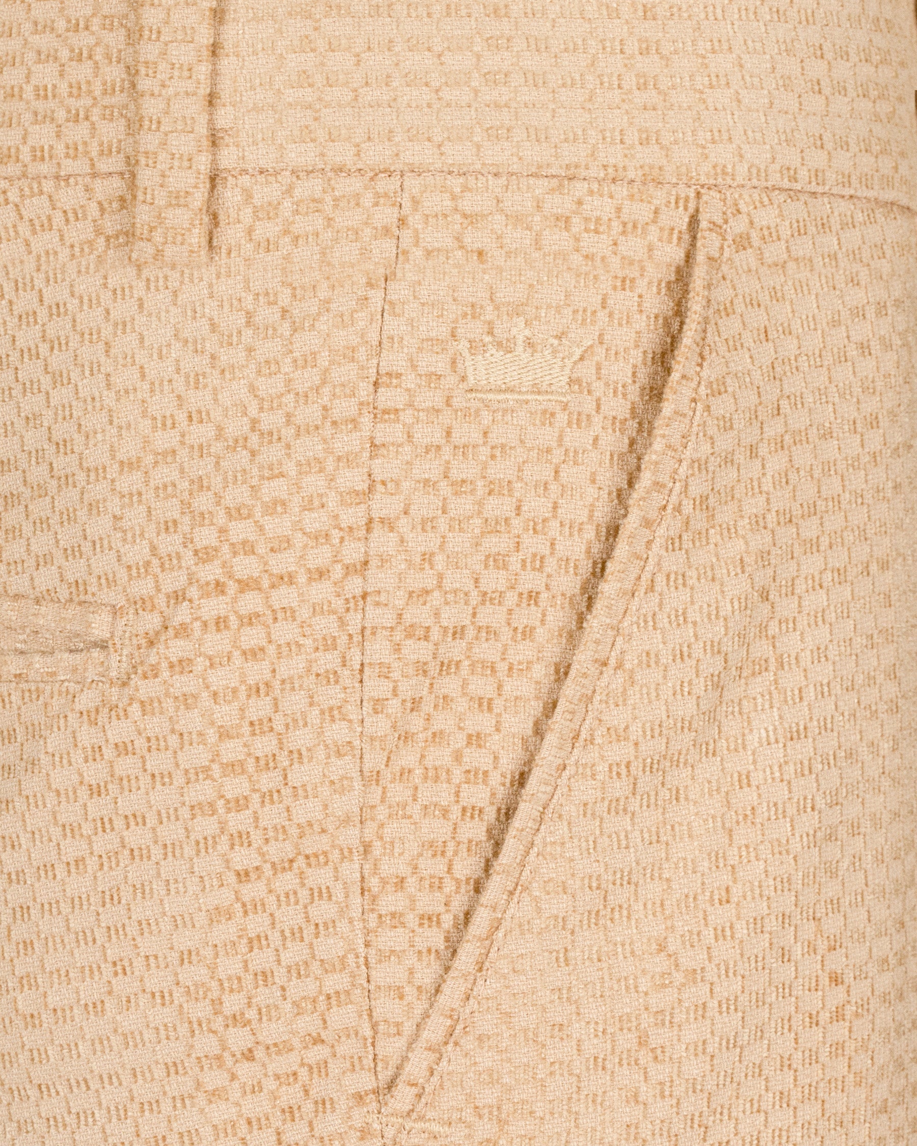 Cream Velvet Textured Premium Cotton Pant T1568-28, T1568-30, T1568-32, T1568-34, T1568-36, T1568-38, T1568-40, T1568-42, T1568-44