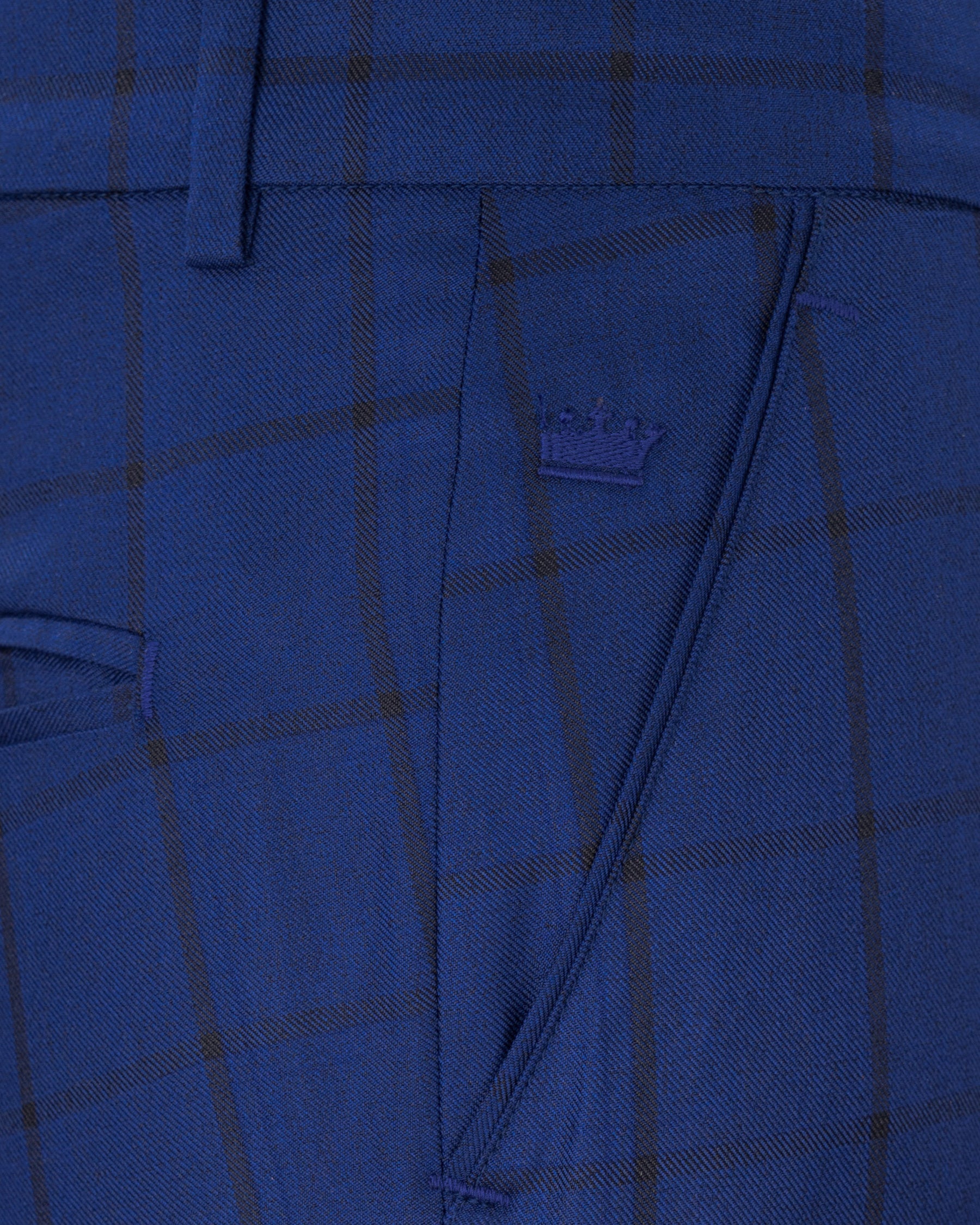 Deep Sapphire Windowpane Pant