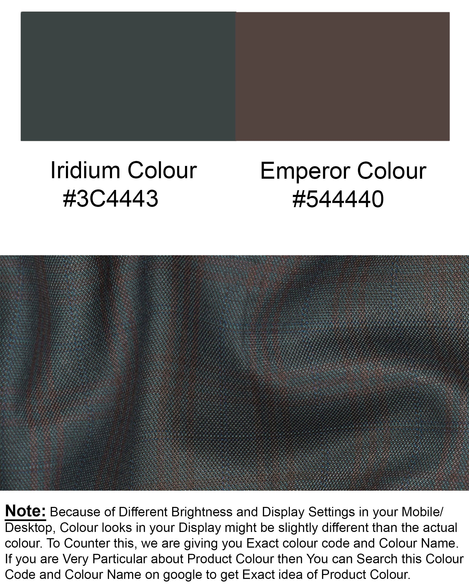 lridium With Emperor Plaid Pant T1890-28, T1890-30, T1890-32, T1890-34, T1890-36, T1890-38, T1890-40, T1890-42, T1890-44