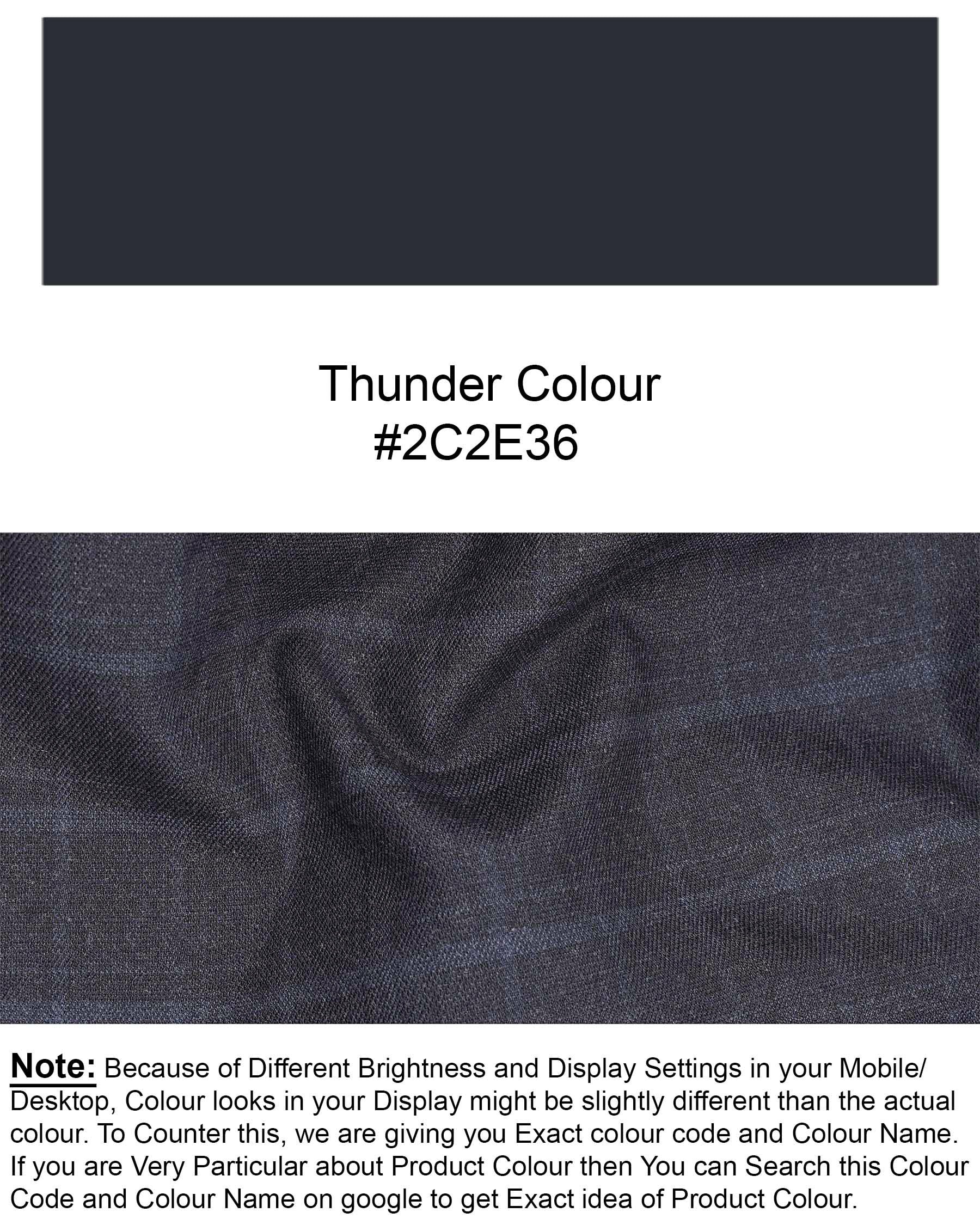 Thunder Gray Plaid Pant T1942-28, T1942-30, T1942-32, T1942-34, T1942-36, T1942-38, T1942-40, T1942-42, T1942-44 