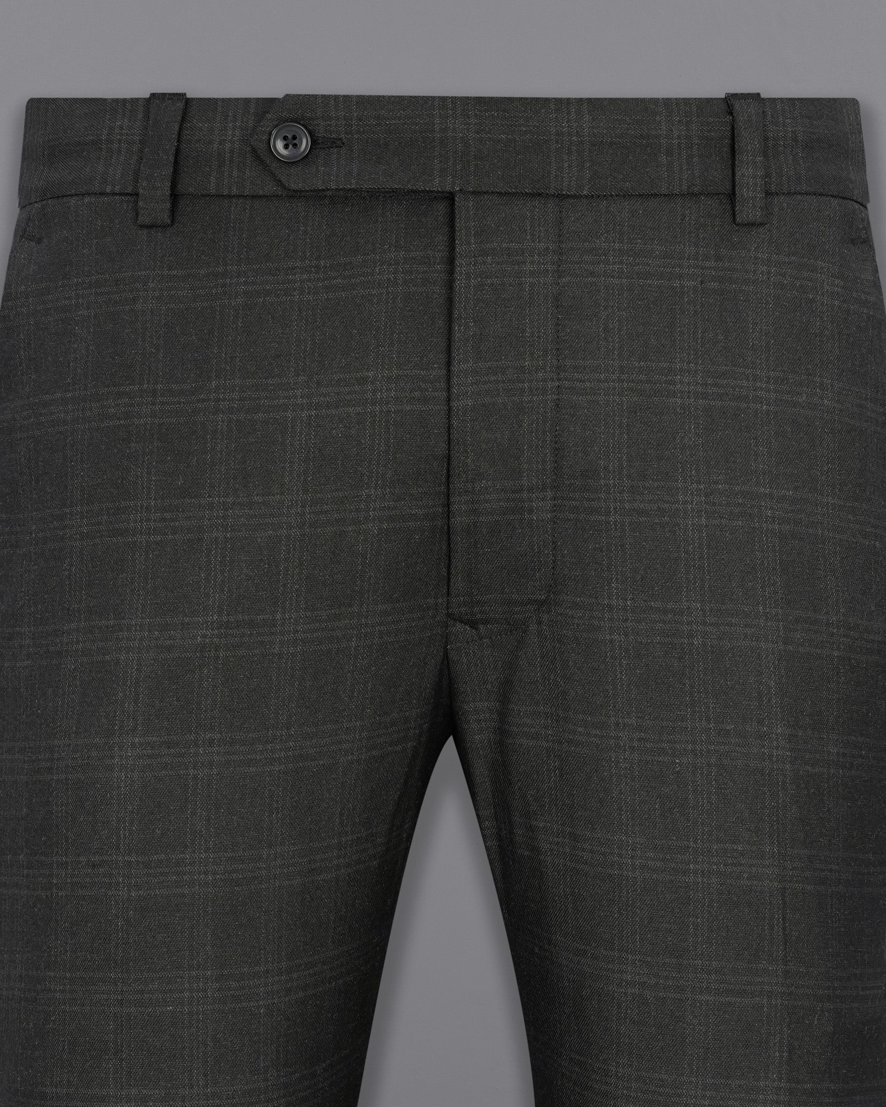 Charcoal Gray Plaid Pant T1947-28, T1947-30, T1947-32, T1947-34, T1947-36, T1947-38, T1947-40, T1947-42, T1947-44