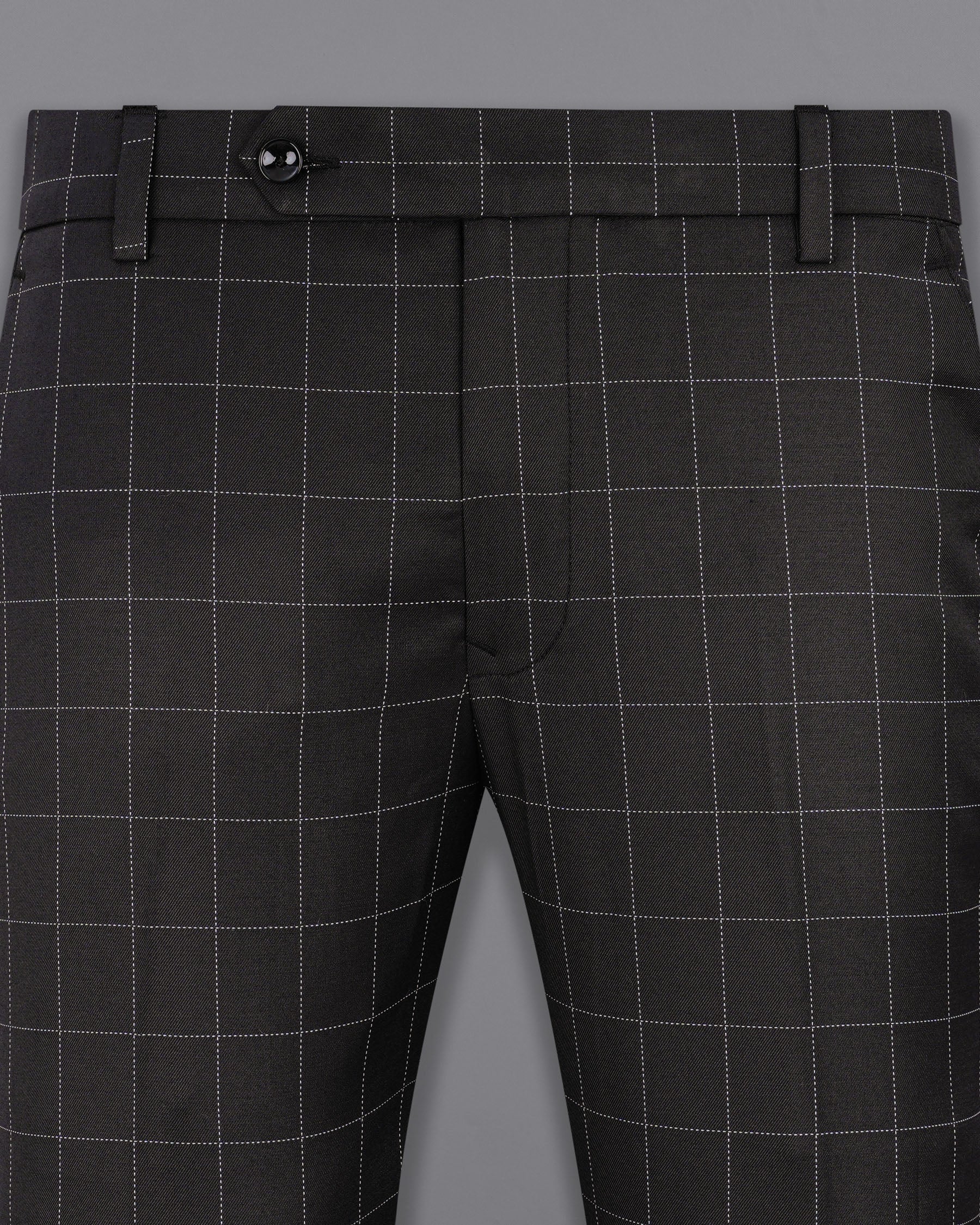 Jade Black Plaid Pant T1952-28, T1952-30, T1952-32, T1952-34, T1952-36, T1952-38, T1952-40, T1952-42, T1952-44 