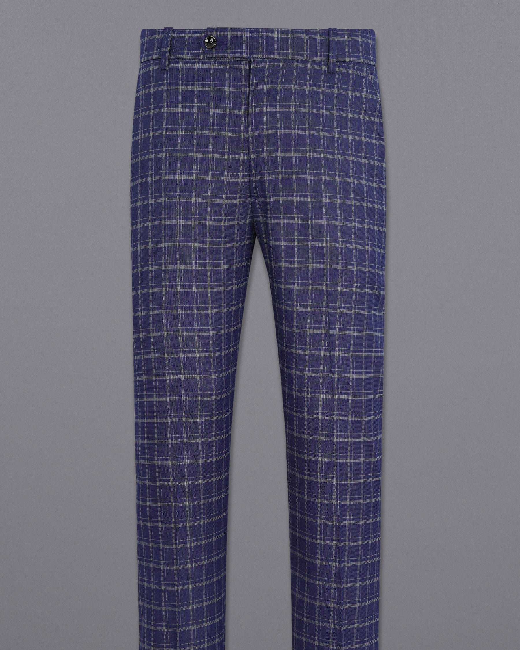 Mulled Wine Blue With Casper Gray Checkered Pant T1976-28, T1976-30, T1976-32, T1976-34, T1976-36, T1976-38, T1976-40, T1976-42, T1976-44