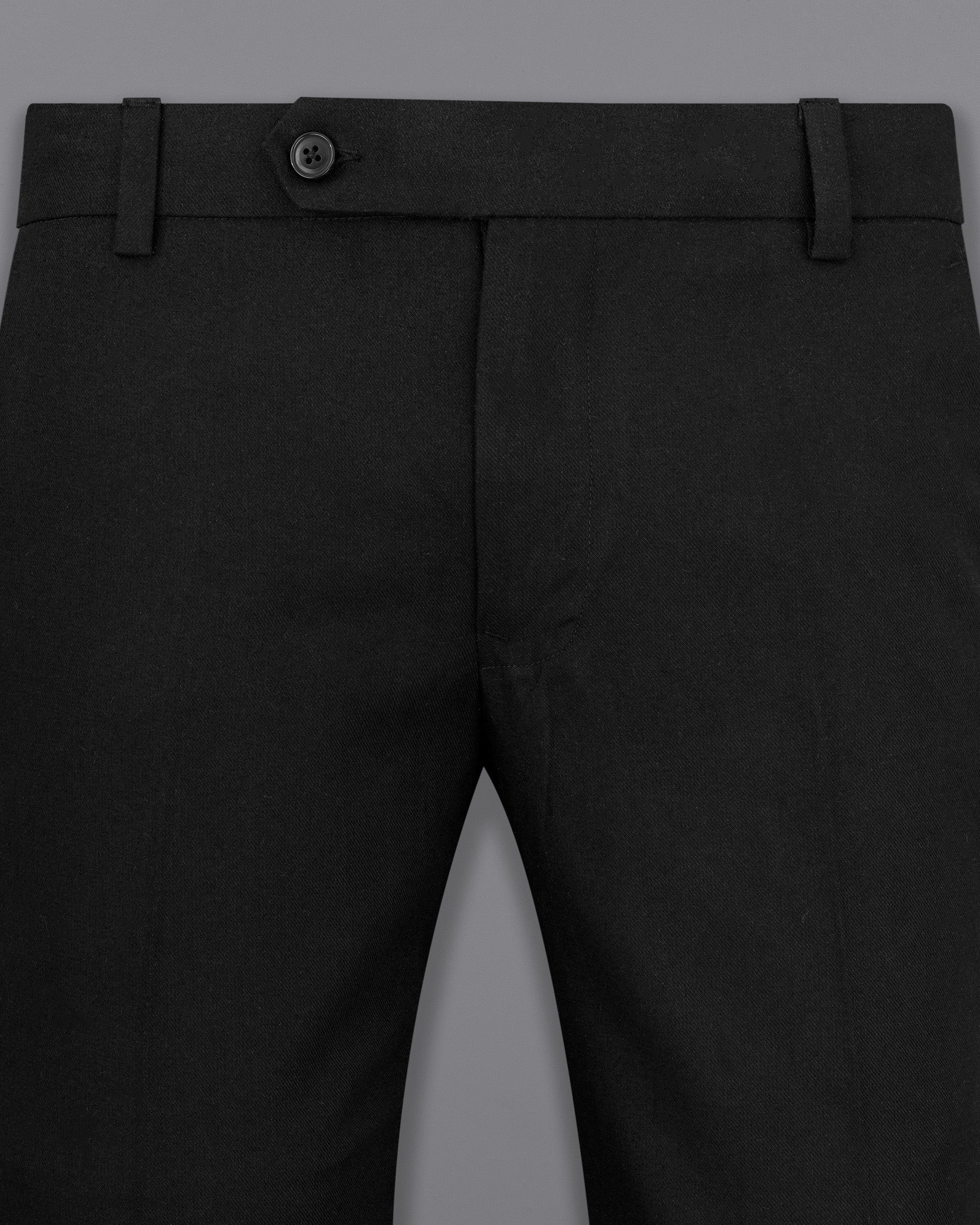 Jade Black Wool Rich Pant