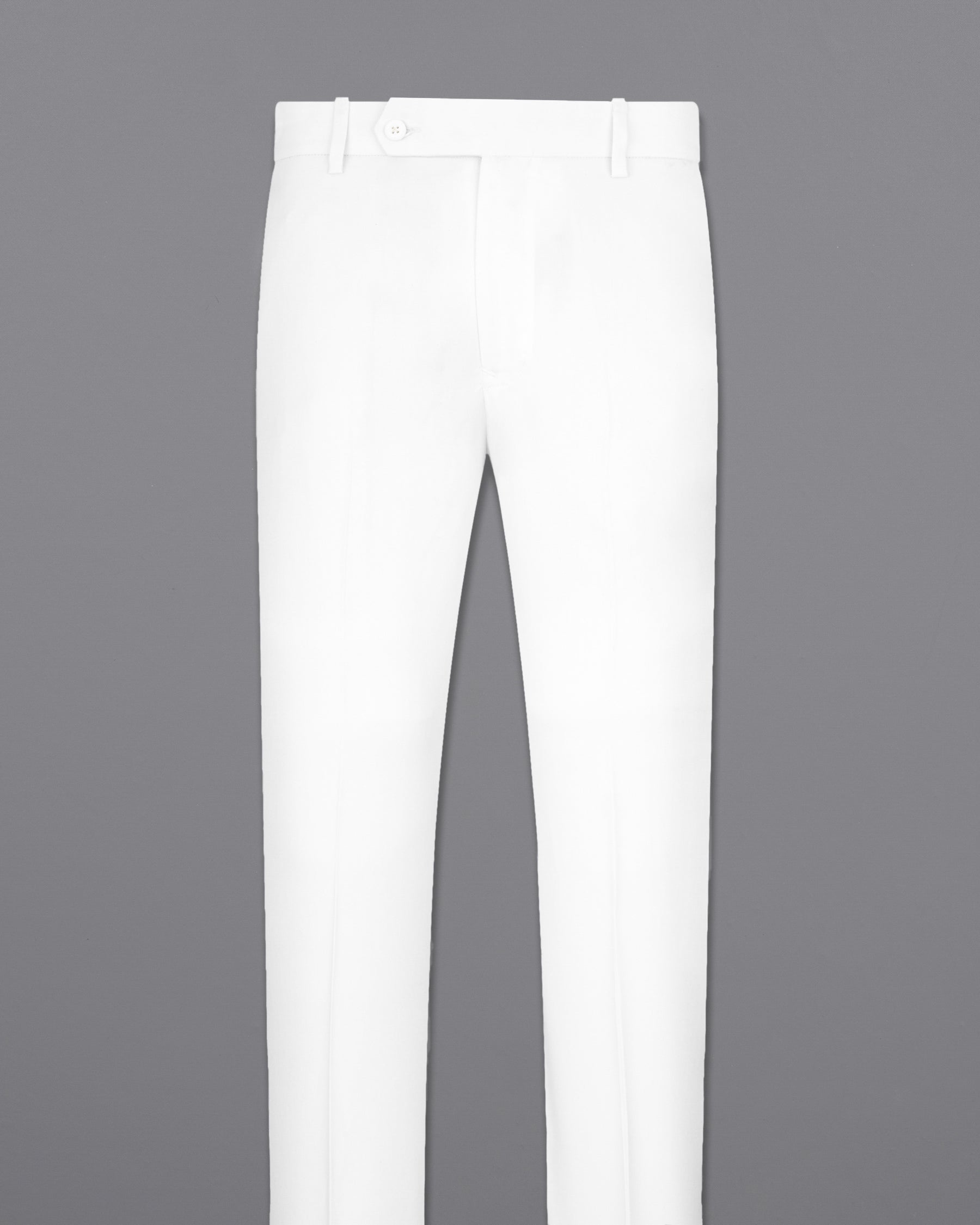 Bright White Subtle Sheen Stretchable Waistband traveler Pants