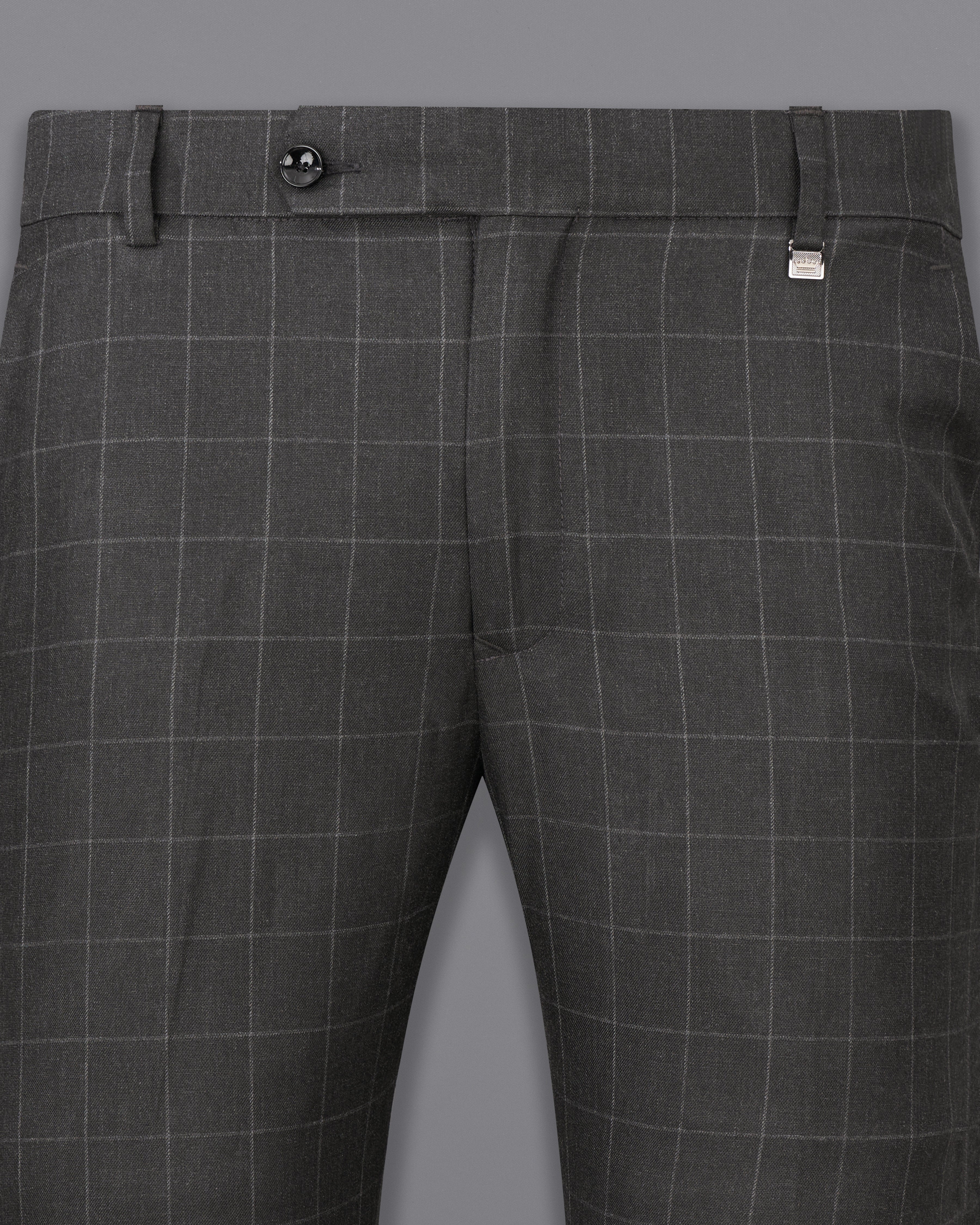 Charcoal Gray Windowpane Pants T2473-28, T2473-30, T2473-32, T2473-34, T2473-36, T2473-38, T2473-40, T2473-42, T2473-44