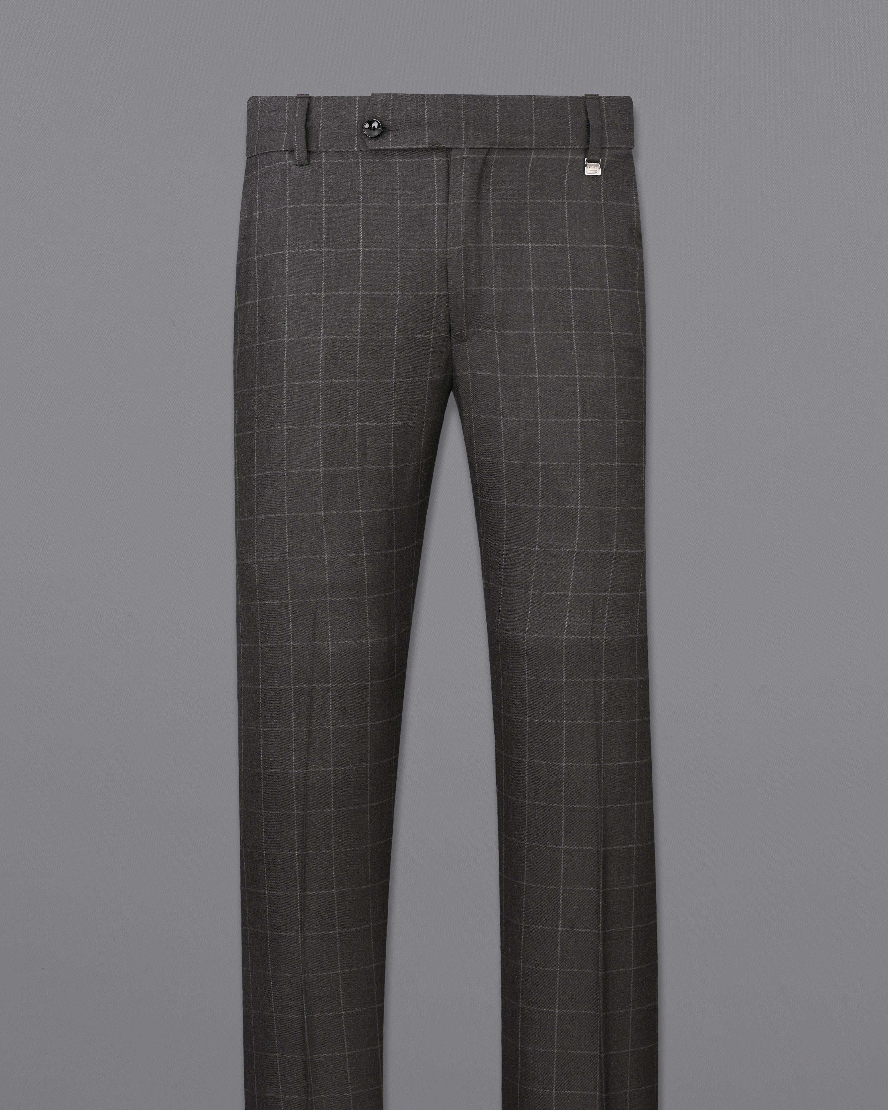 Charcoal Gray Windowpane Pants T2473-28, T2473-30, T2473-32, T2473-34, T2473-36, T2473-38, T2473-40, T2473-42, T2473-44