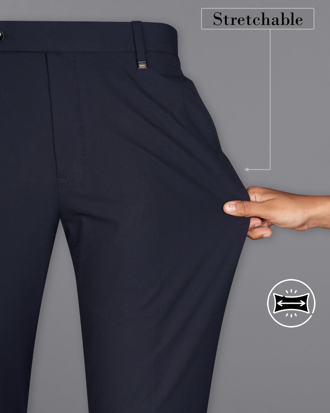 THUNDER BLUE TEXTURED PANT