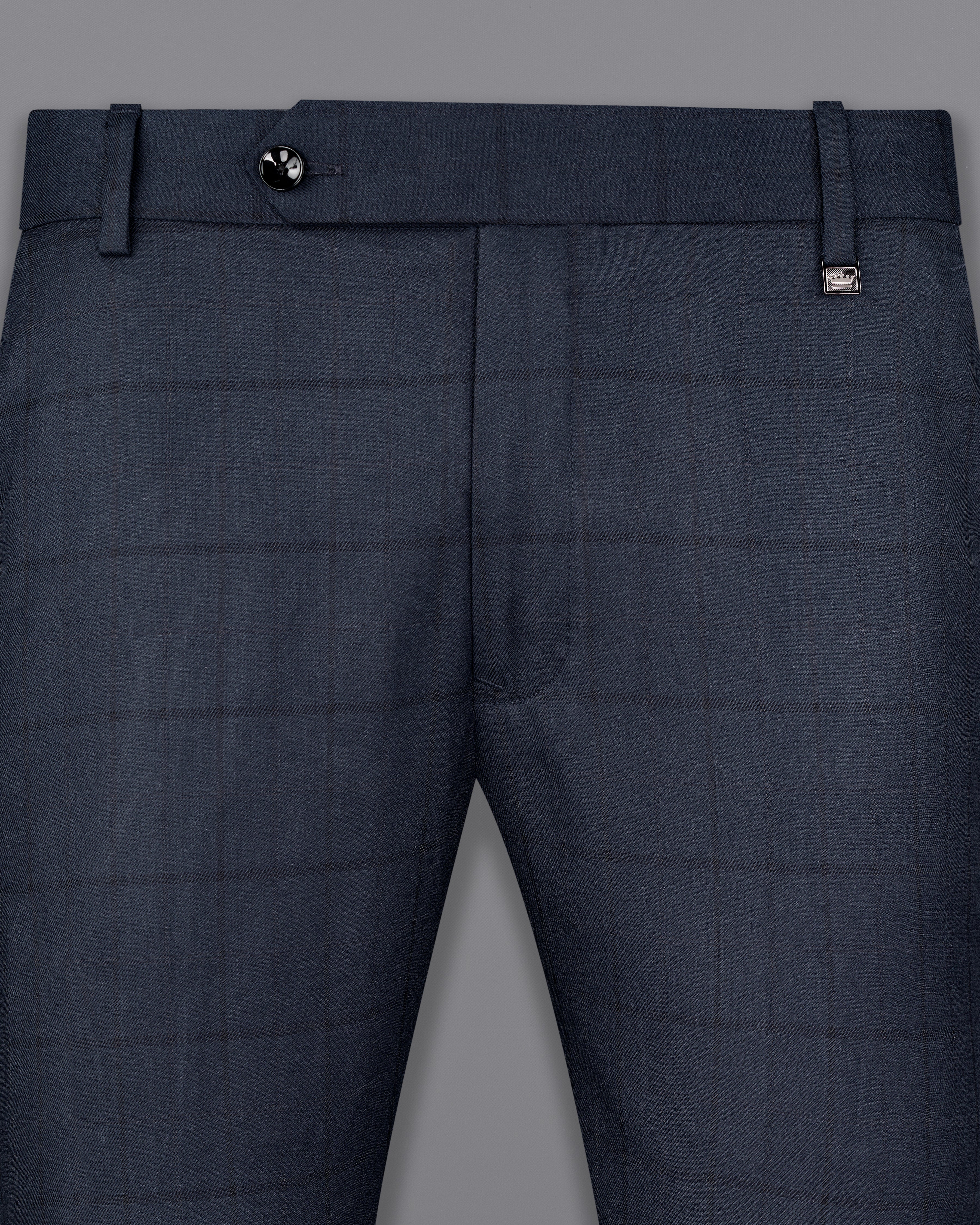 Shark Navy Blue Subtle Windowpane Pant T2701-28, T2701-30, T2701-32, T2701-34, T2701-36, T2701-38, T2701-40, T2701-42, T2701-44