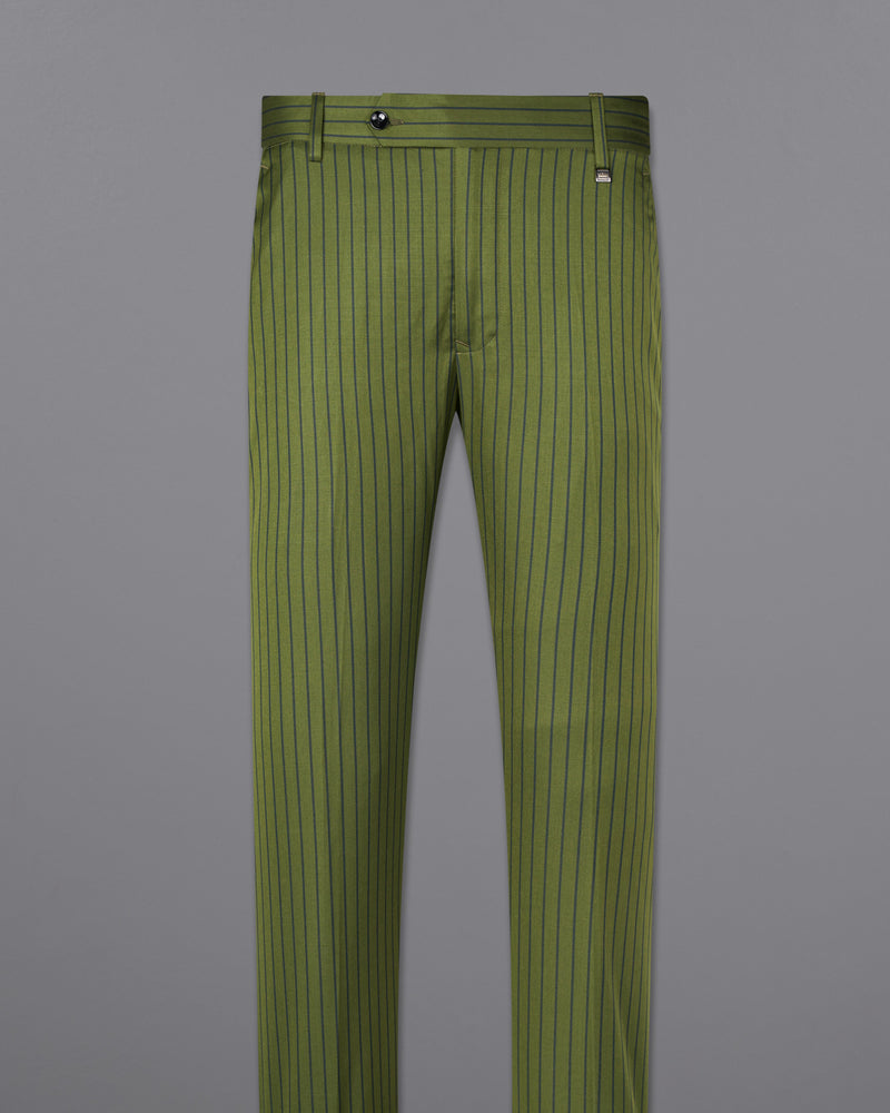 HEMLOCK GREEN STRIPED PANT