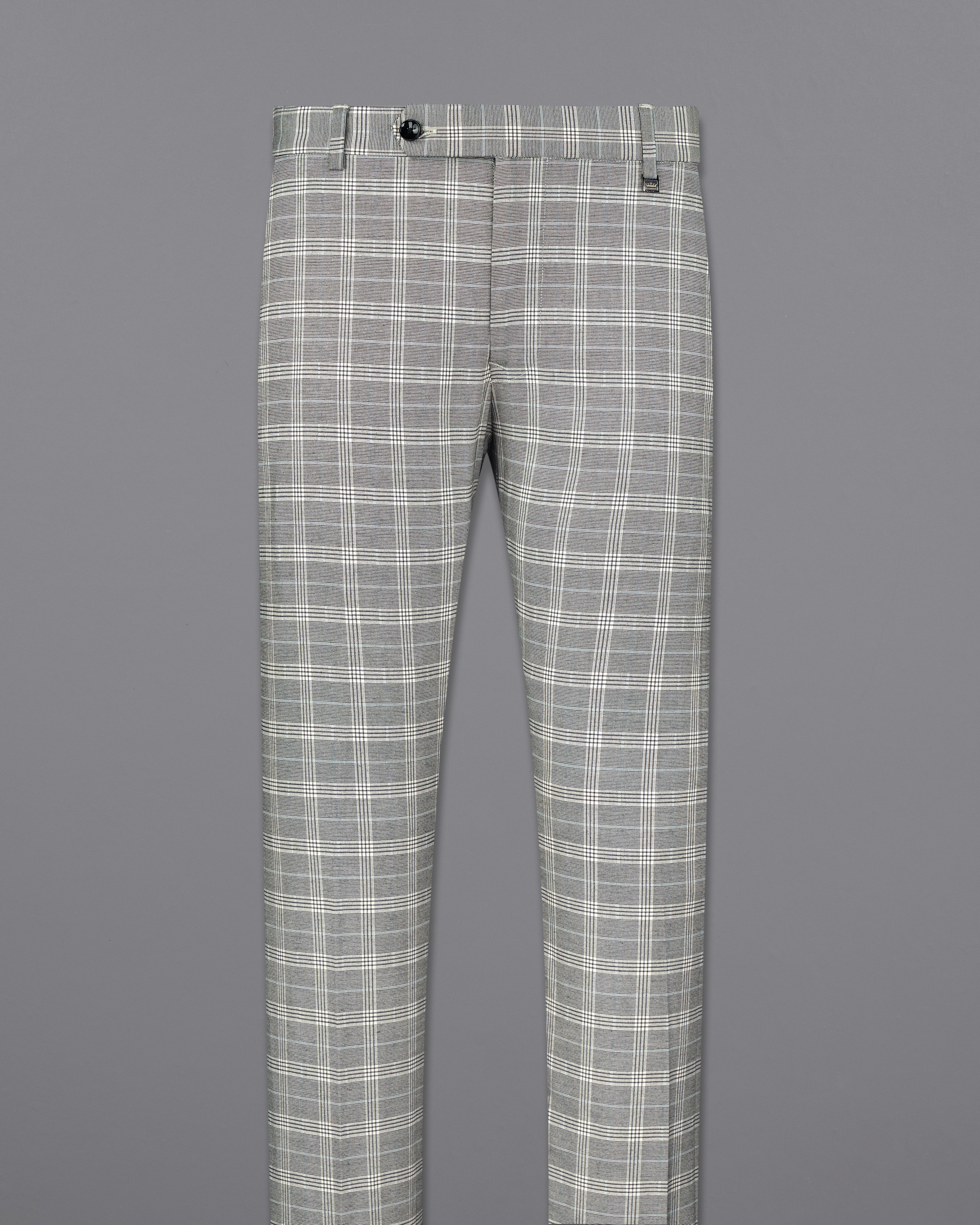 Bronco Gray and White Plaid Pant T2708-28, T2708-30, T2708-32, T2708-34, T2708-36, T2708-38, T2708-40, T2708-42, T2708-44